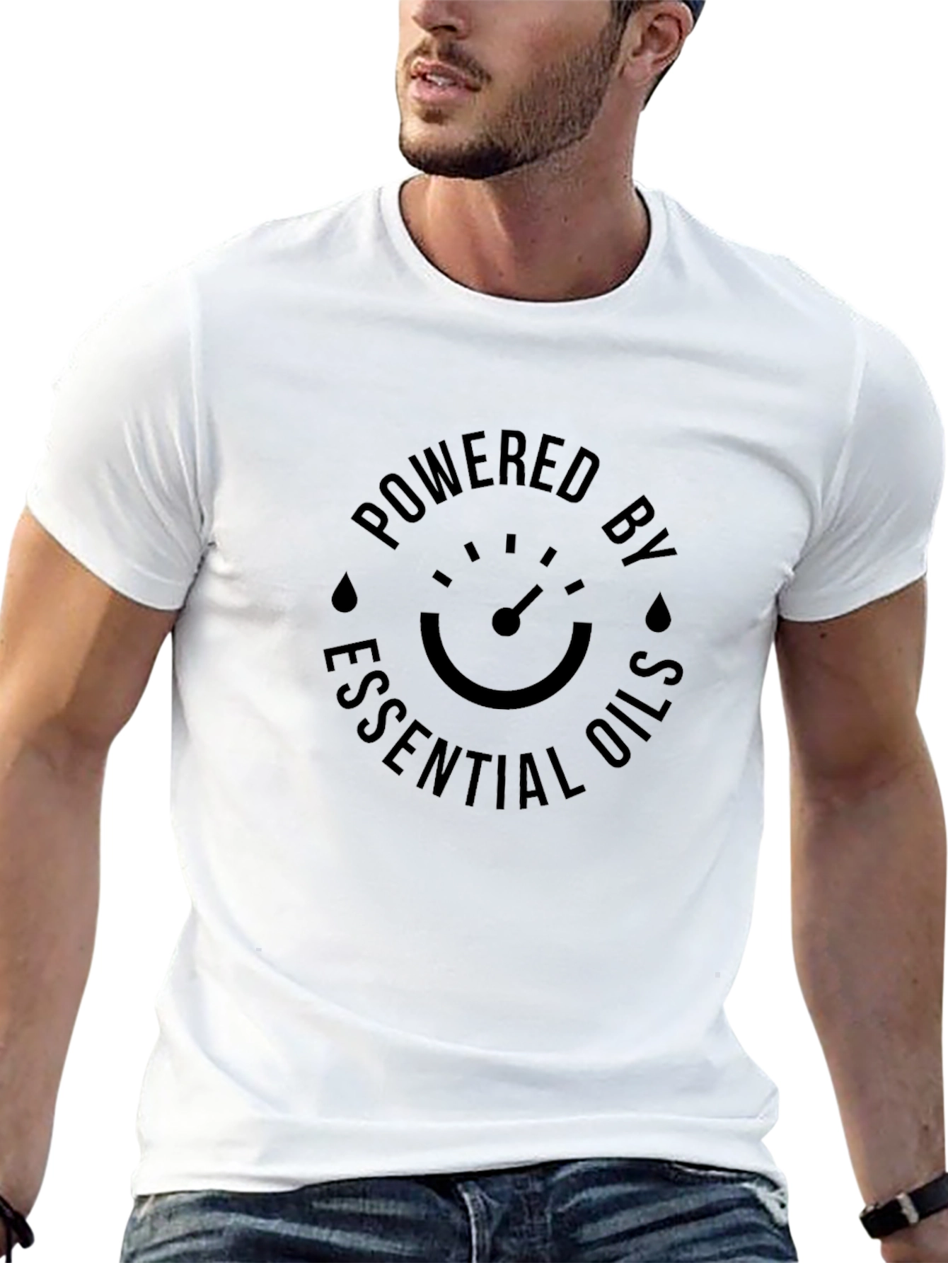 Powered by Essential Oils Black Graphic T-Shirt