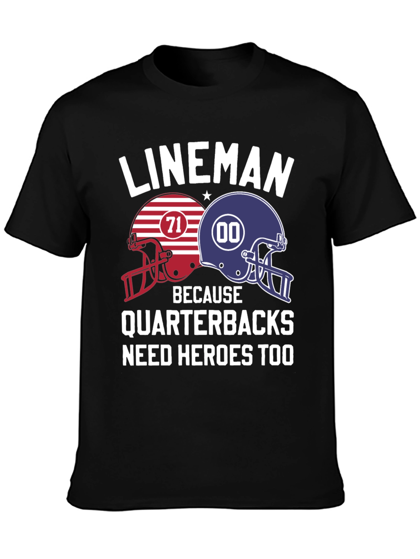 Lineman Quarterback Hero T-Shirt