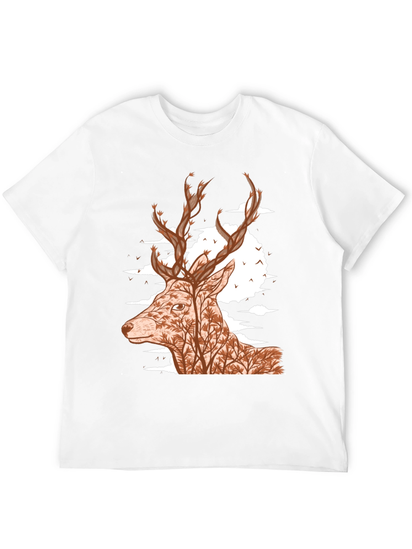 Nature Deer Graphic Tee - Unisex Black T-Shirt