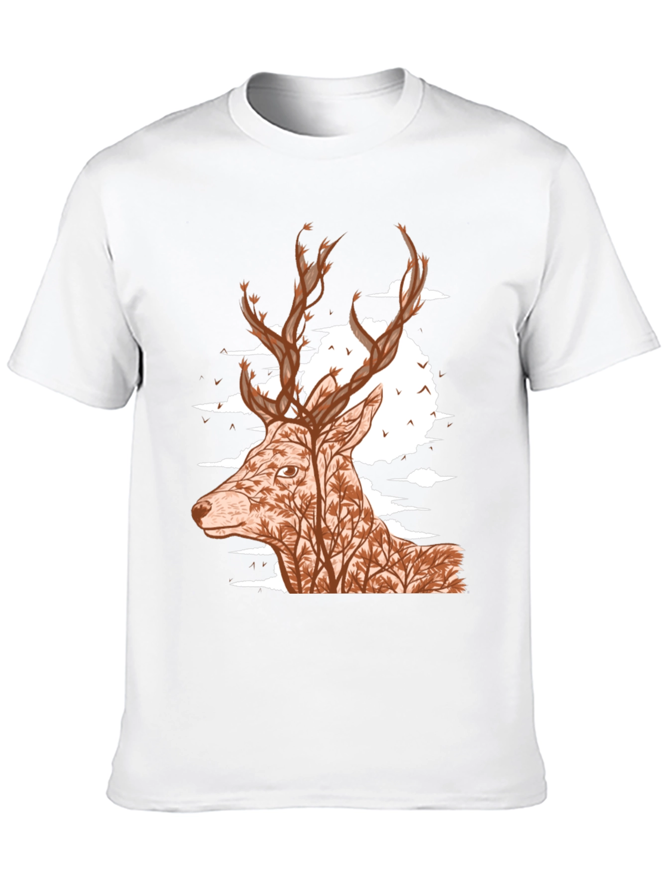 Nature Deer Graphic Tee - Unisex Black T-Shirt