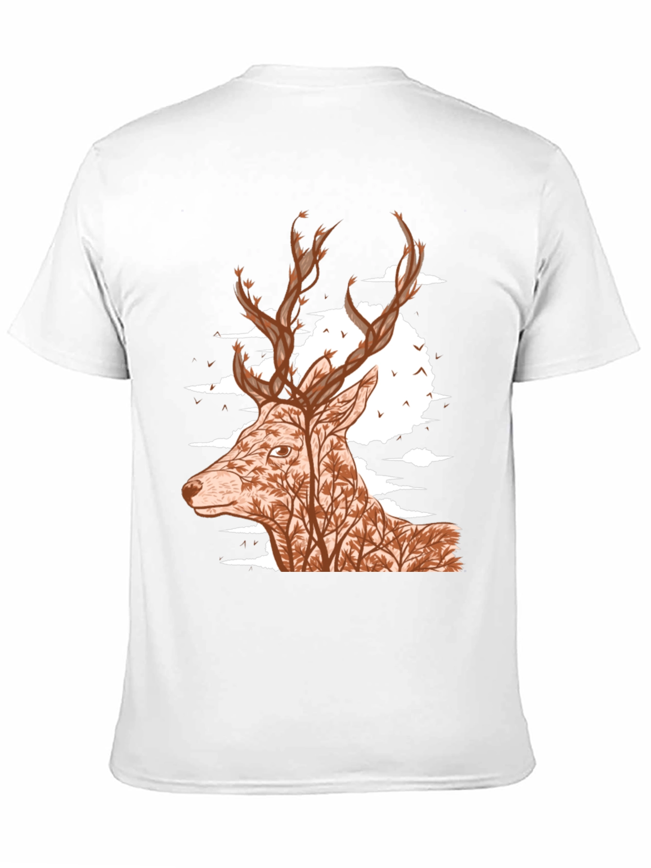 Nature Deer Graphic Tee - Unisex Black T-Shirt