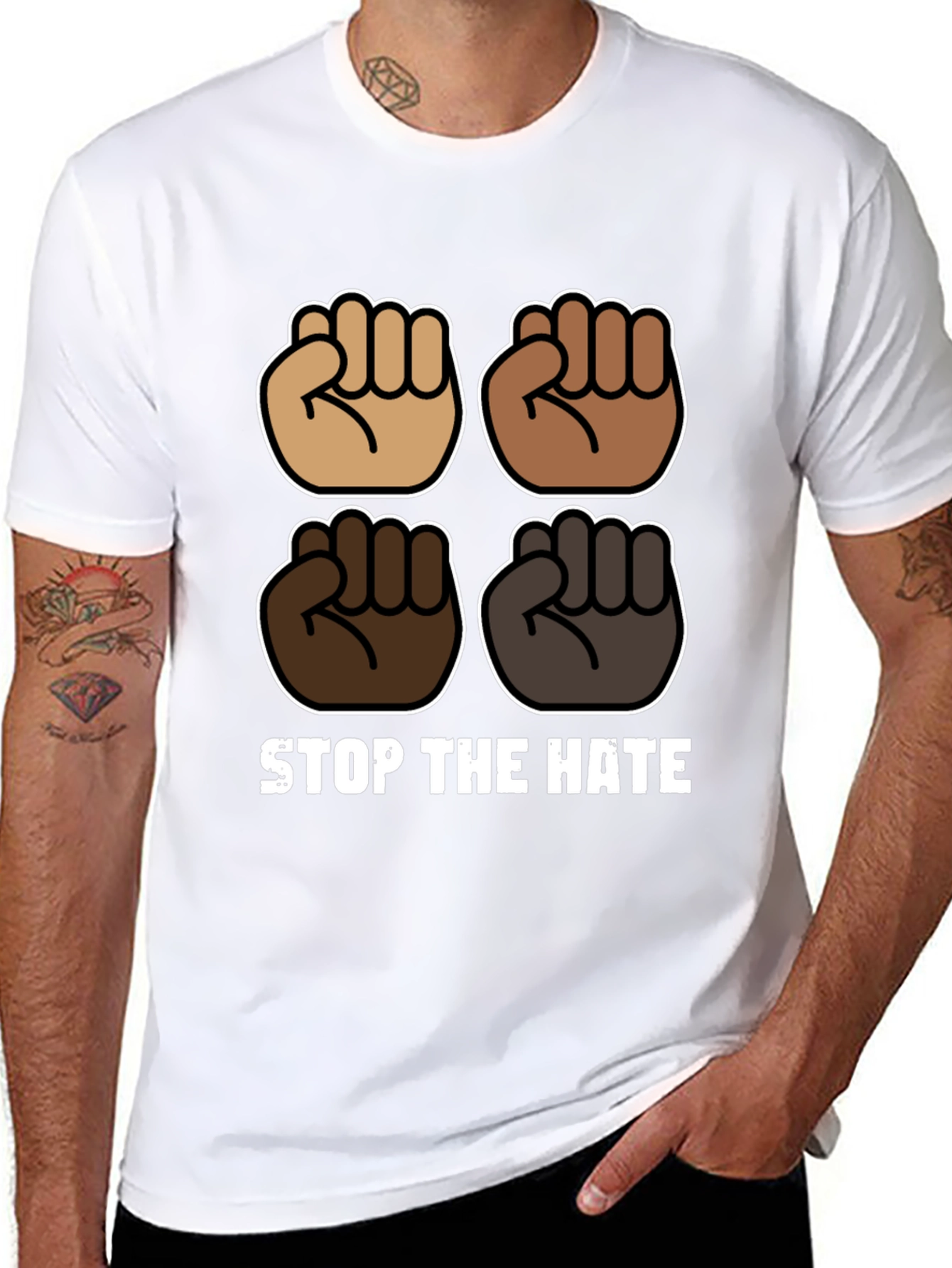 Stop The Hate Graphic T-Shirt