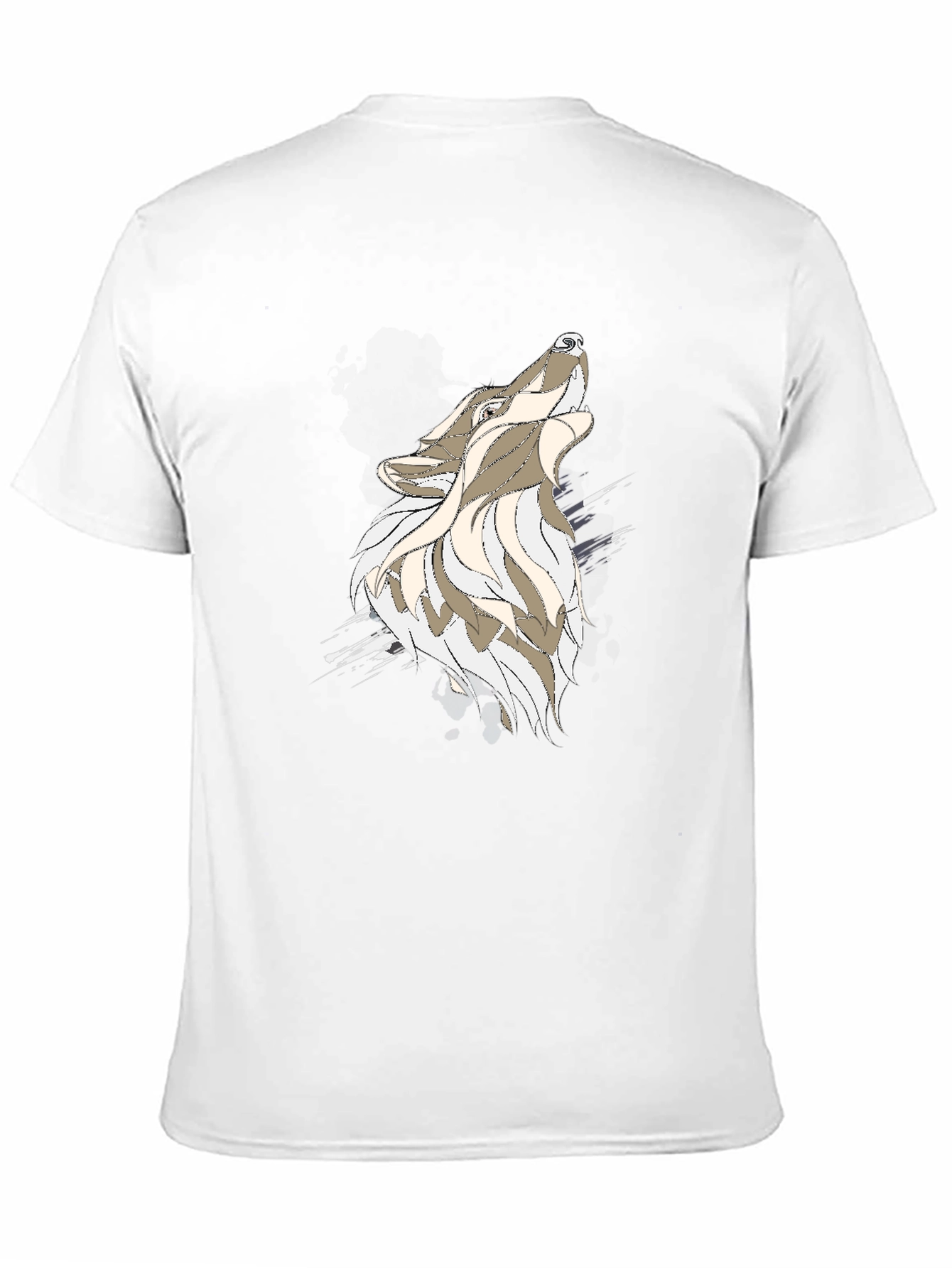 Black Wolf Graphic Tee - Mens Casual Shirt
