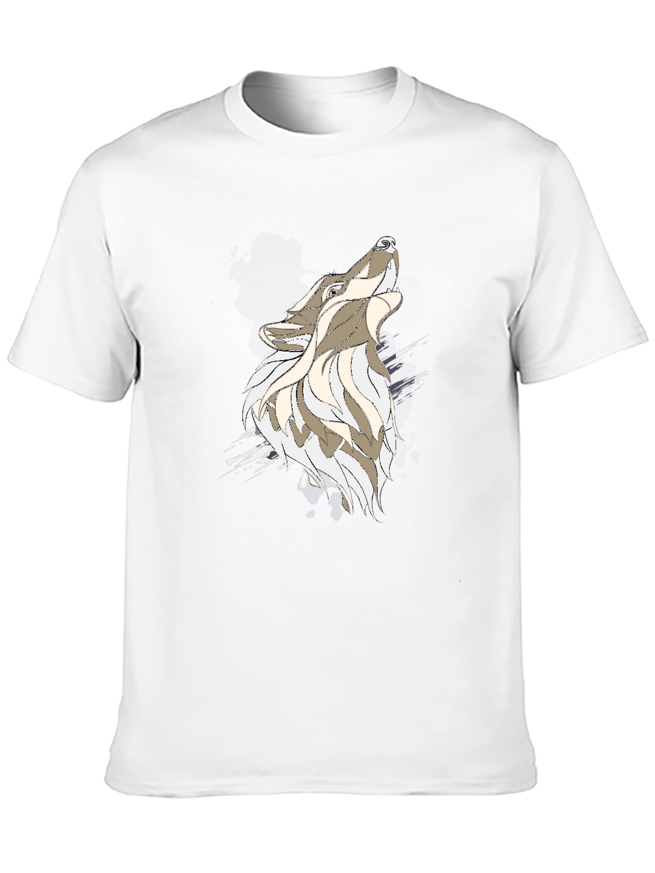 Black Wolf Graphic Tee - Mens Casual Shirt