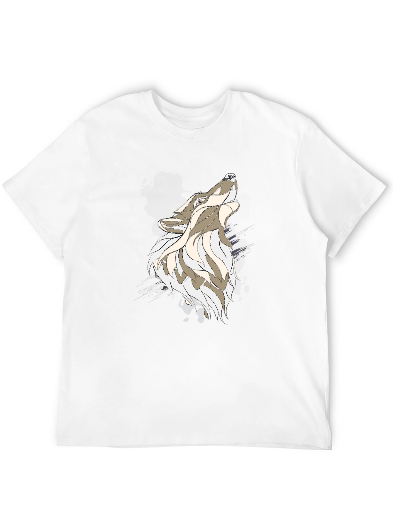 Black Wolf Graphic Tee - Mens Casual Shirt