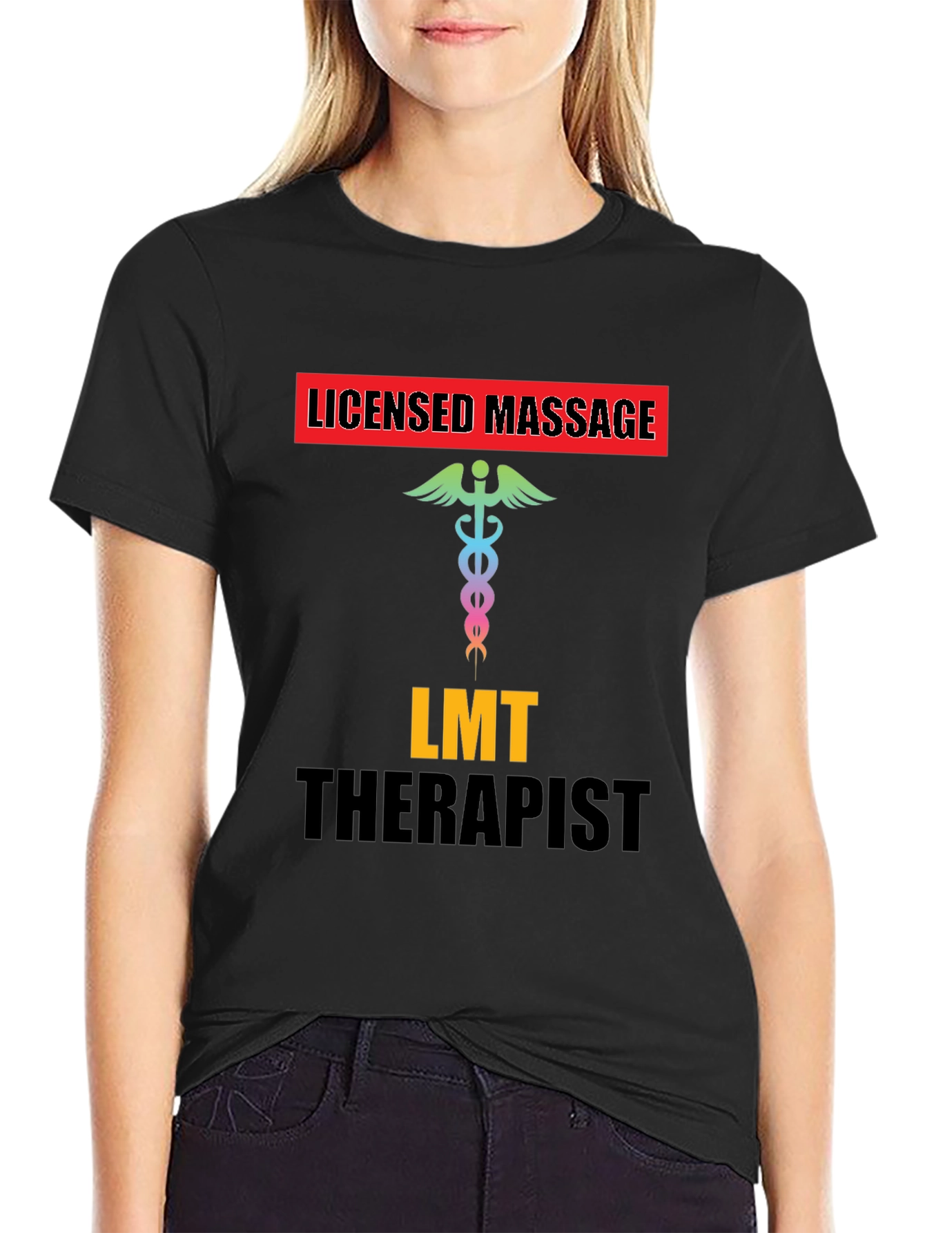 Licensed Massage Therapist T-Shirt - Black