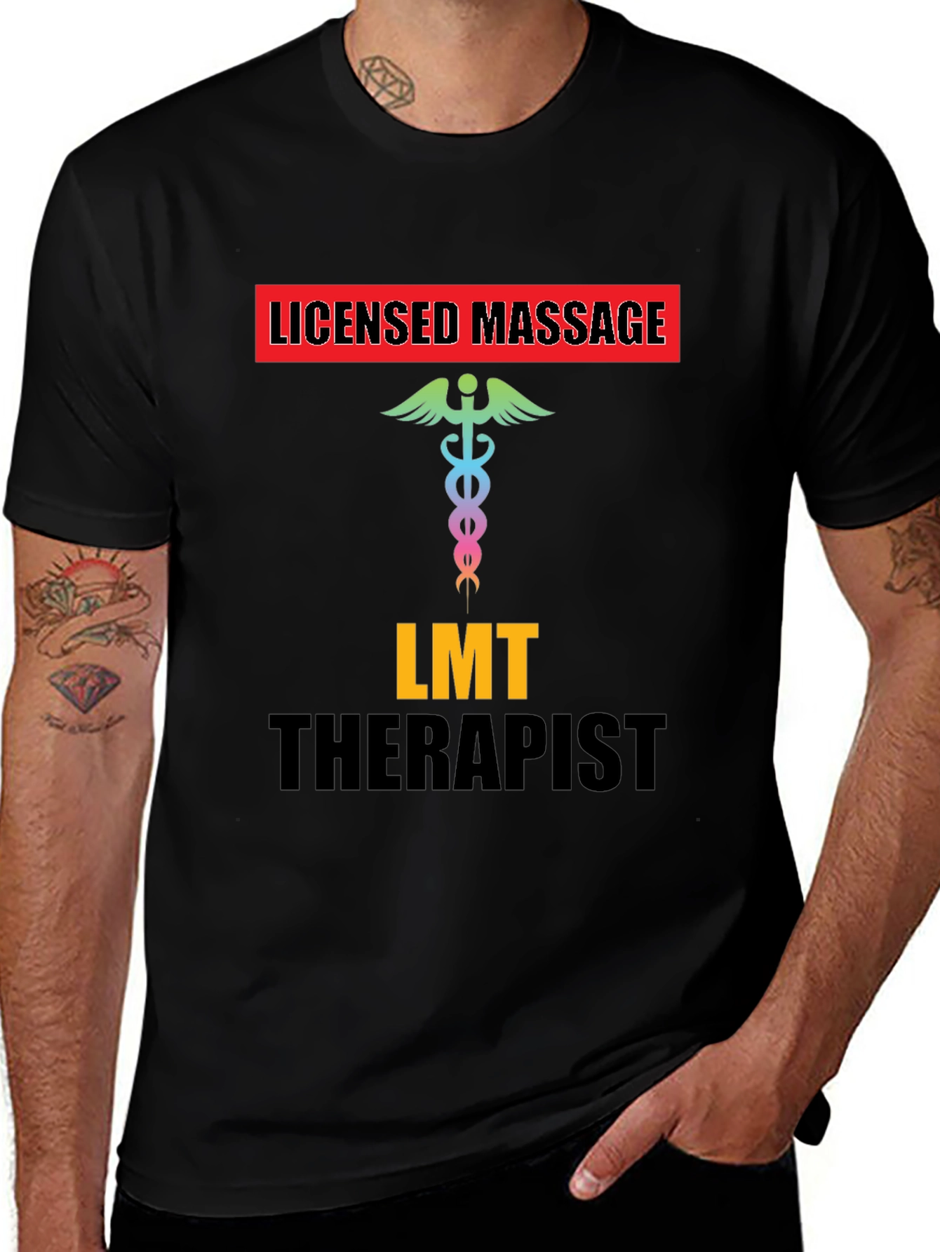 Licensed Massage Therapist T-Shirt - Black