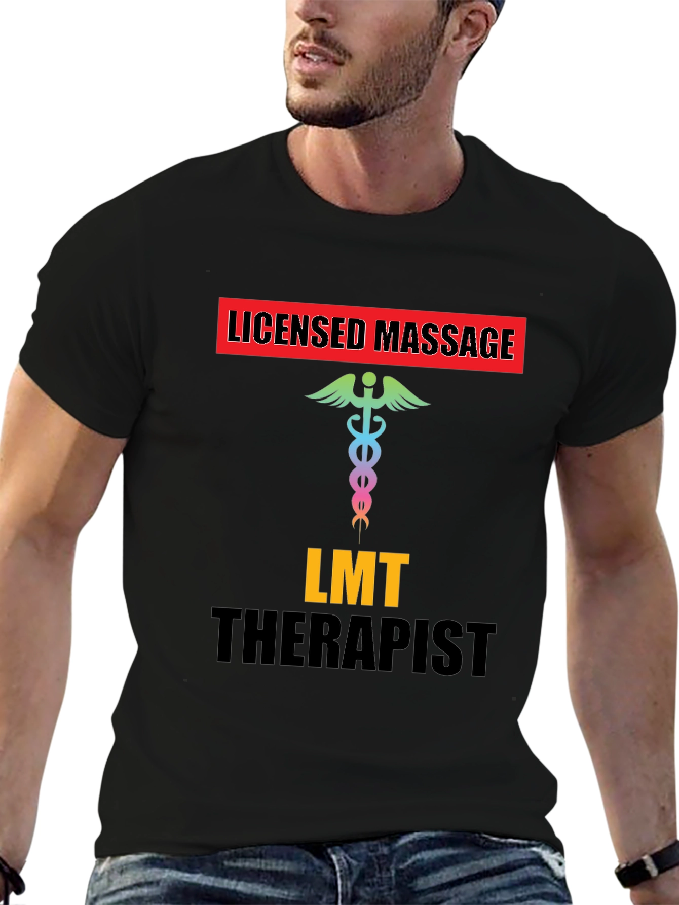 Licensed Massage Therapist T-Shirt - Black
