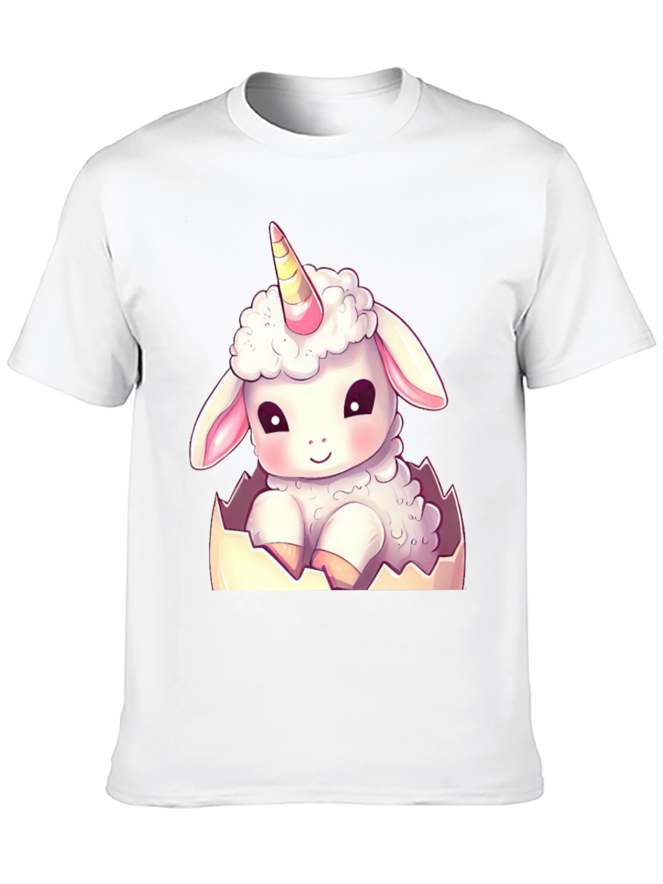 Cute Unicorn Sheep in Eggshell T-Shirt