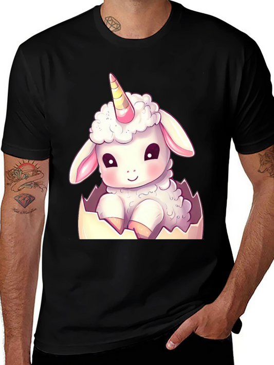 Cute Unicorn Sheep in Eggshell T-Shirt