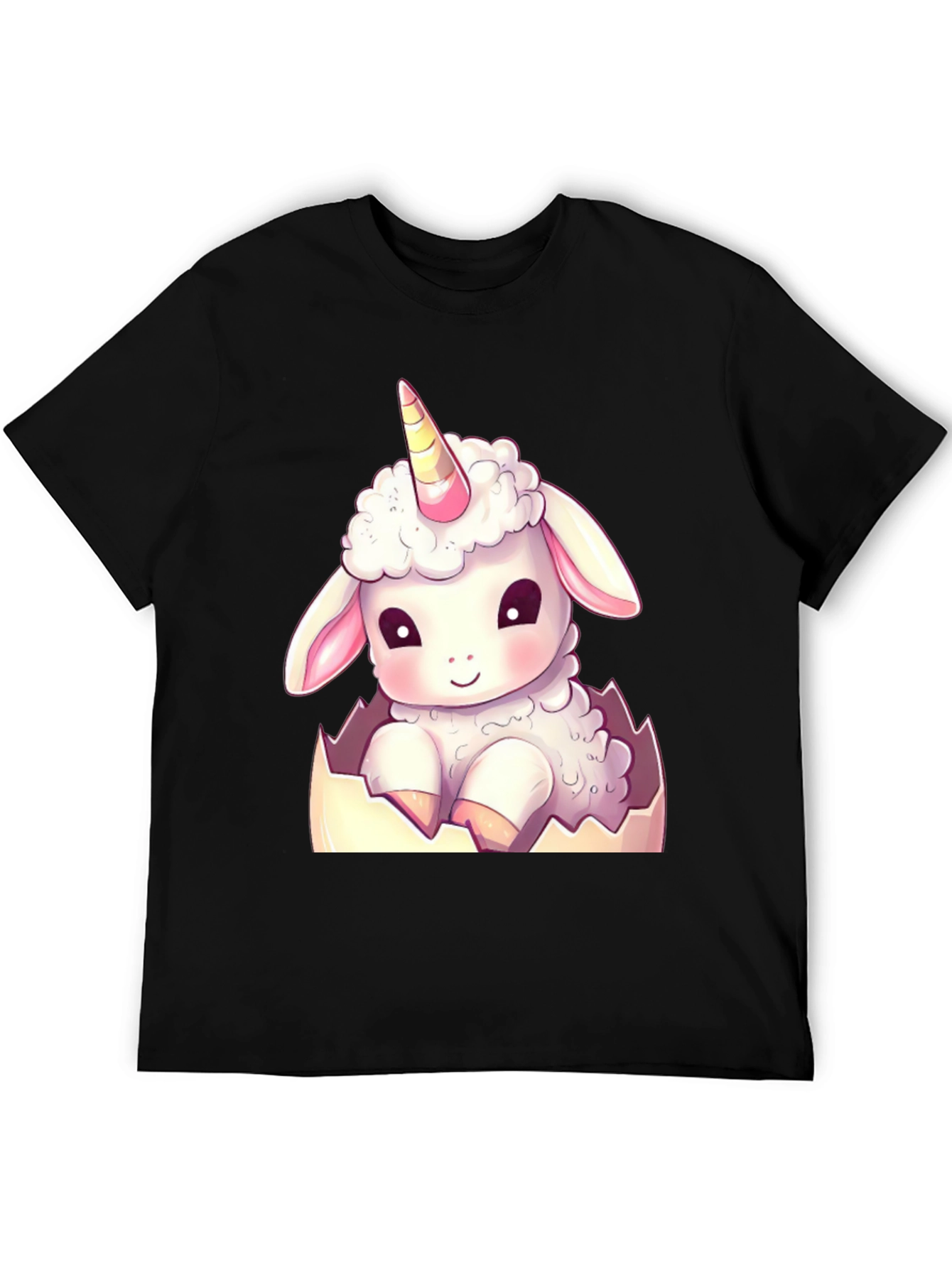 Cute Unicorn Sheep in Eggshell T-Shirt