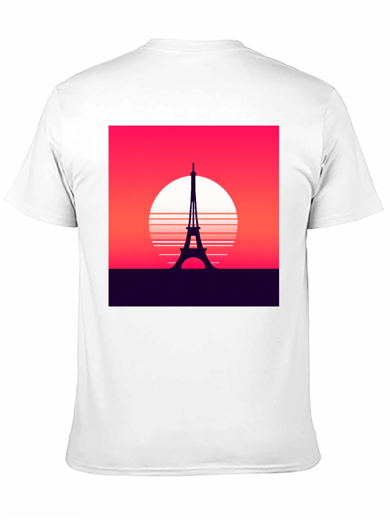 Paris Sunset Graphic Tee - Retro Style