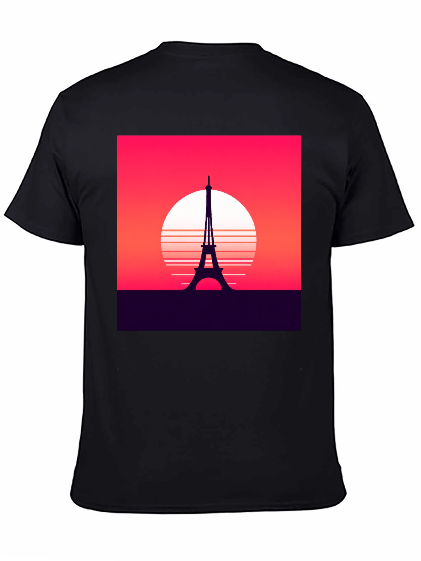 Paris Sunset Graphic Tee - Retro Style