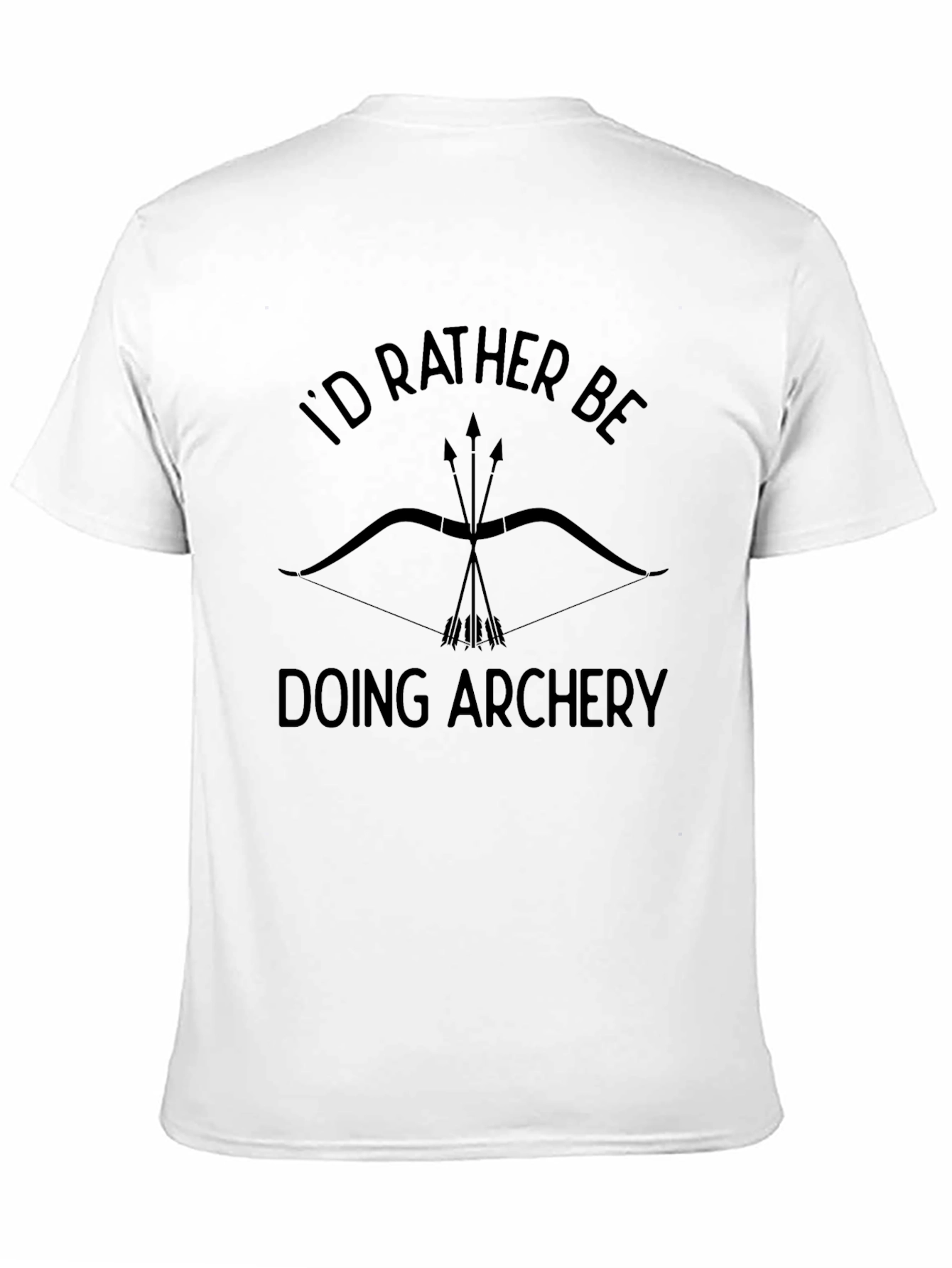 Archery Enthusiast Graphic Tee - Black Cotton