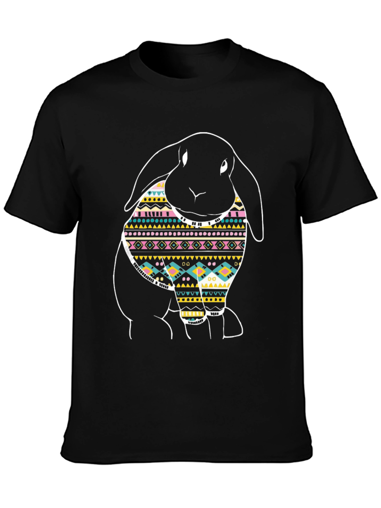 Rabbit Graphic Black T-Shirt