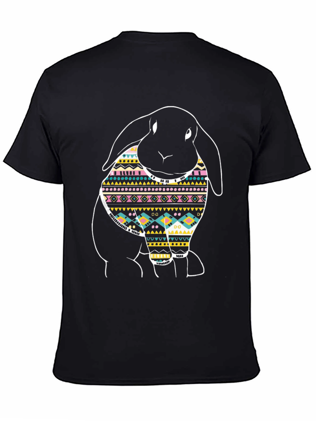 Rabbit Graphic Black T-Shirt