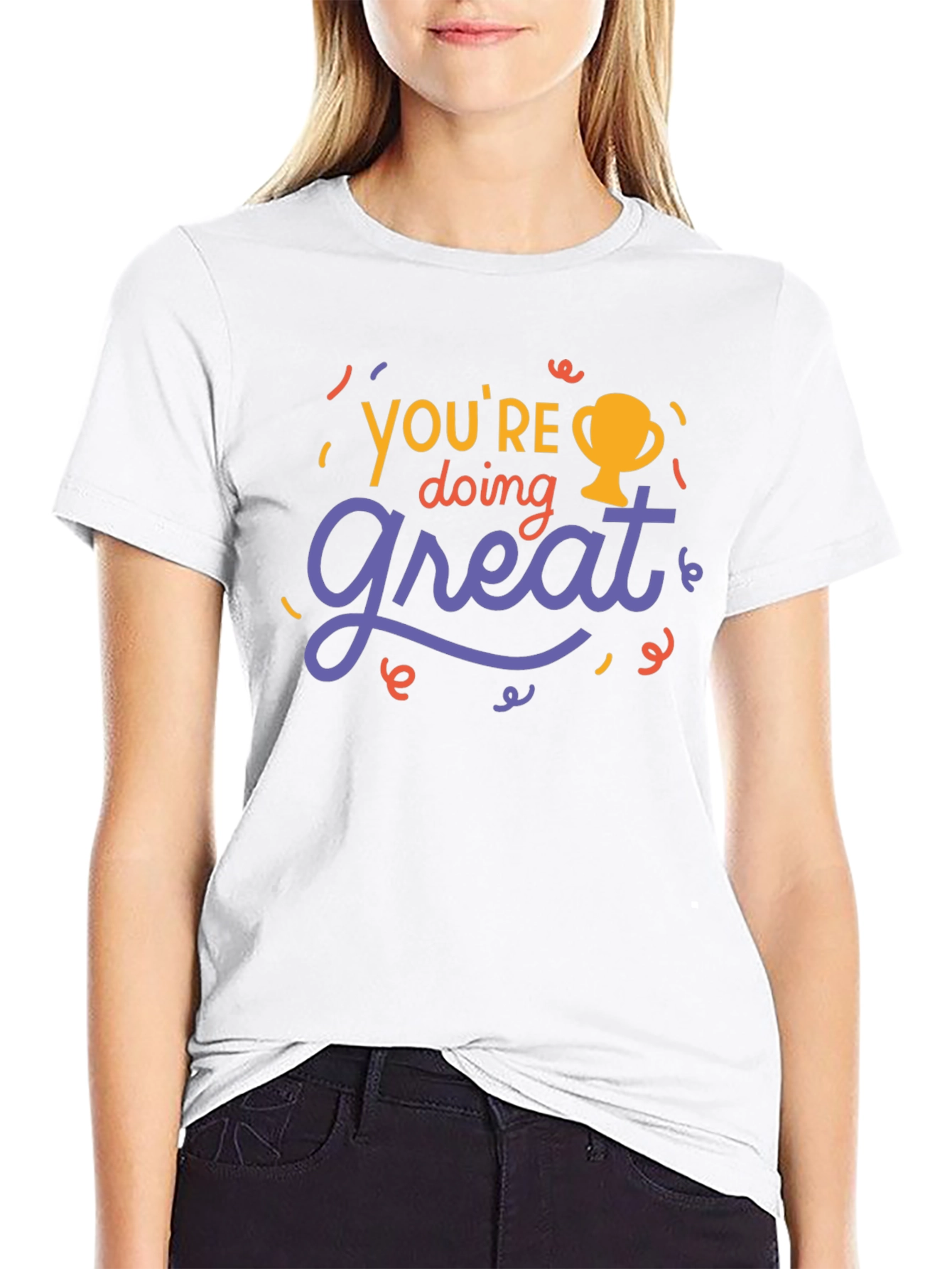 Youre Doing Great Black Graphic Tee