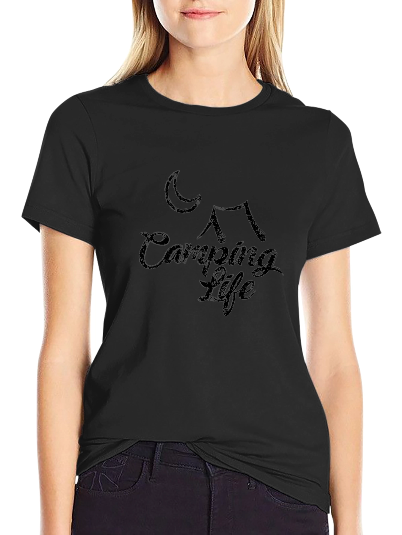 Camping Life Graphic Tee - Black