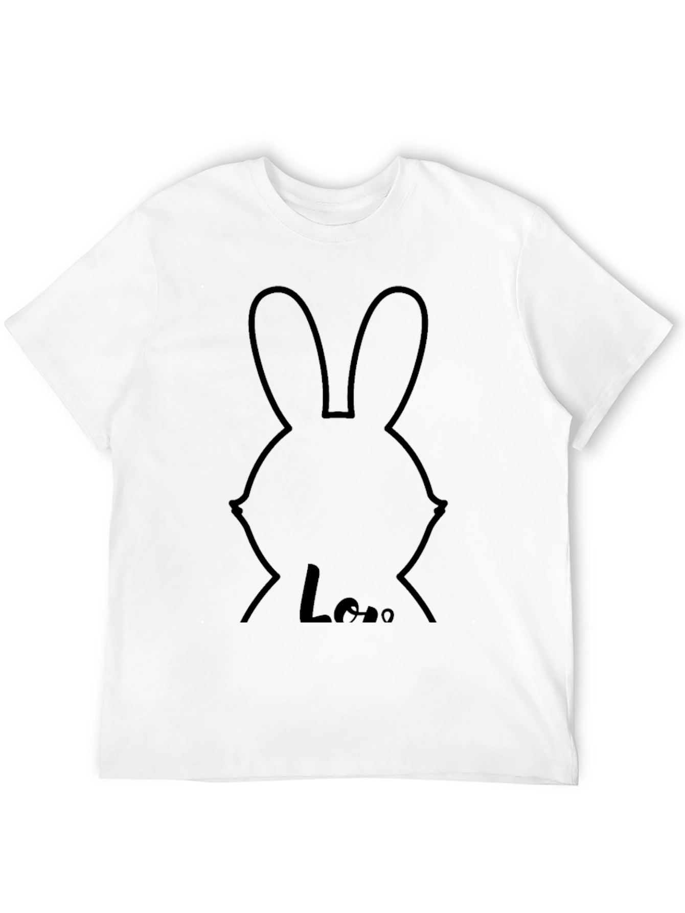 Black Bunny Love T-Shirt - Graphic Tee