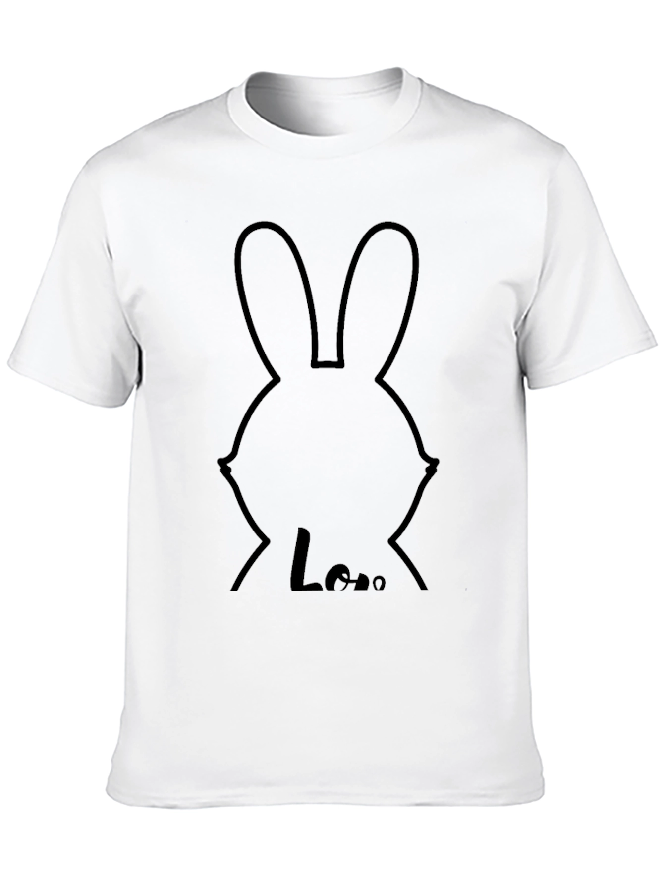 Black Bunny Love T-Shirt - Graphic Tee