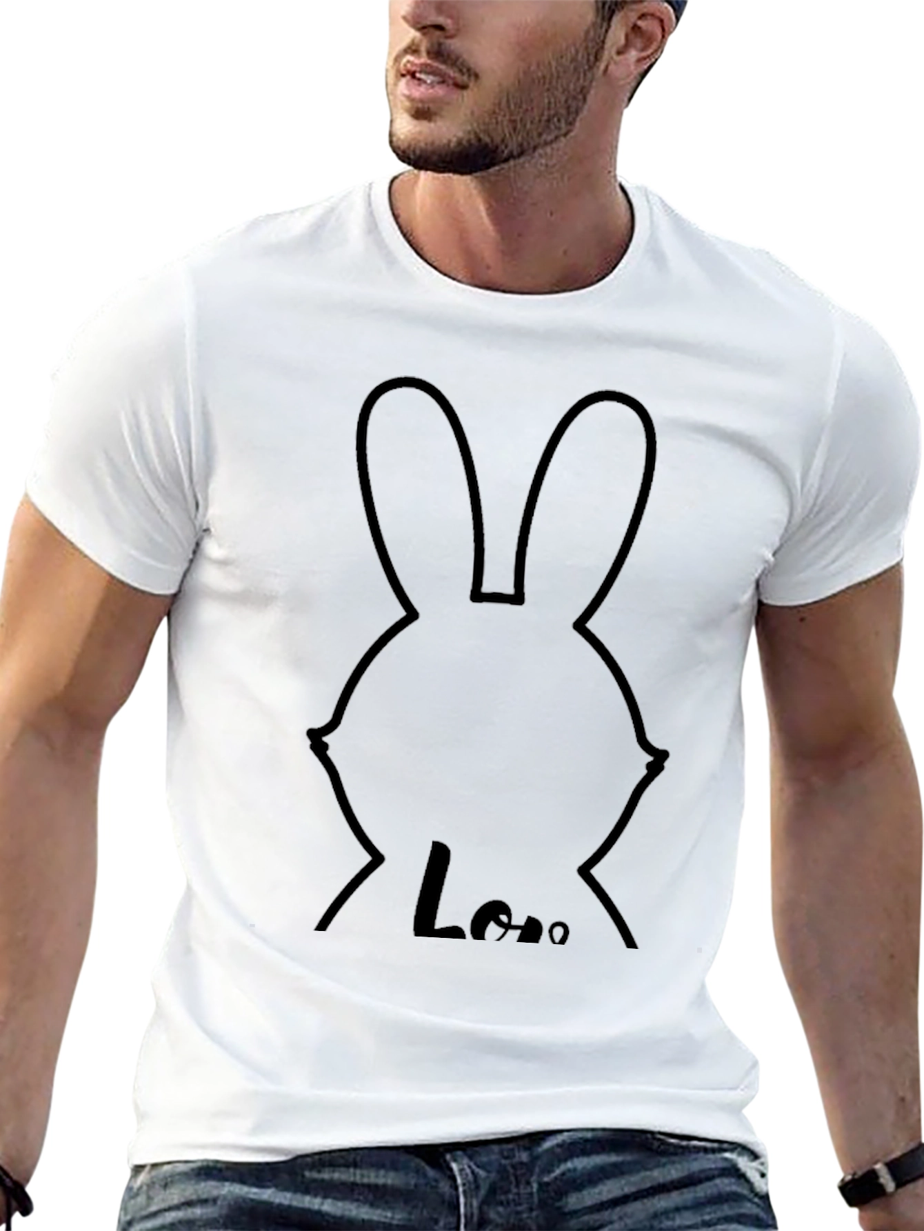 Black Bunny Love T-Shirt - Graphic Tee