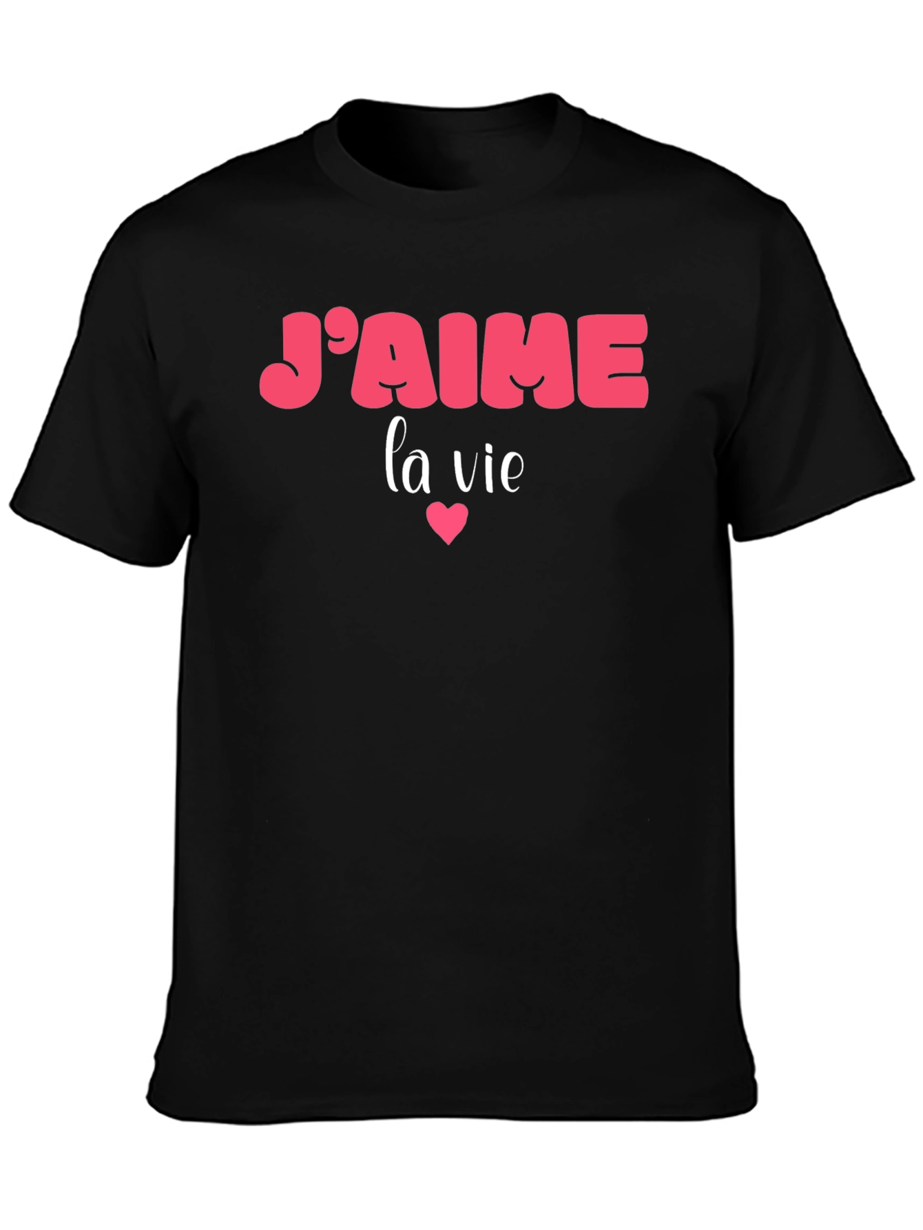 Jaime la vie Graphic T-Shirt - Black