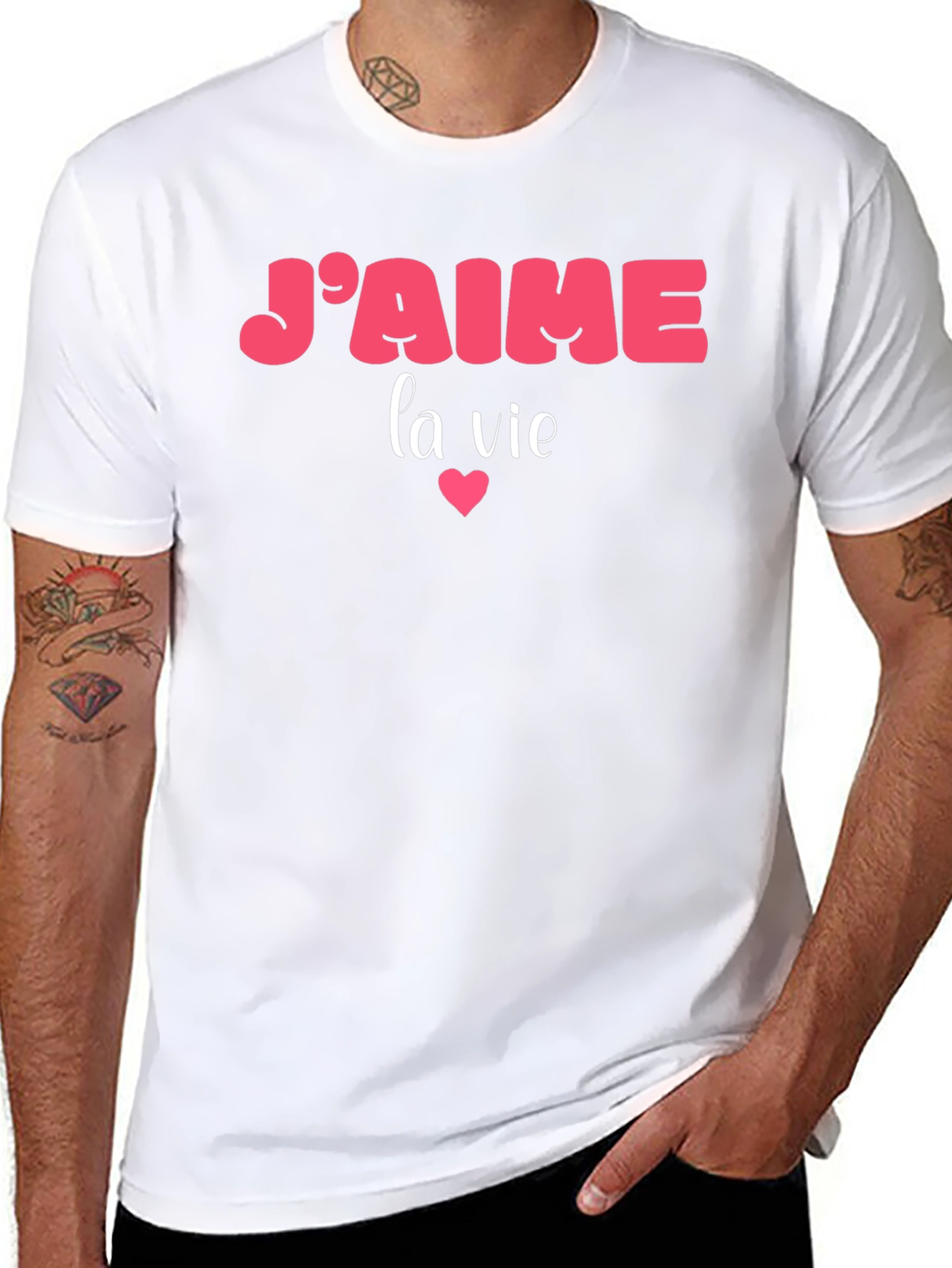 Jaime la vie Graphic T-Shirt - Black