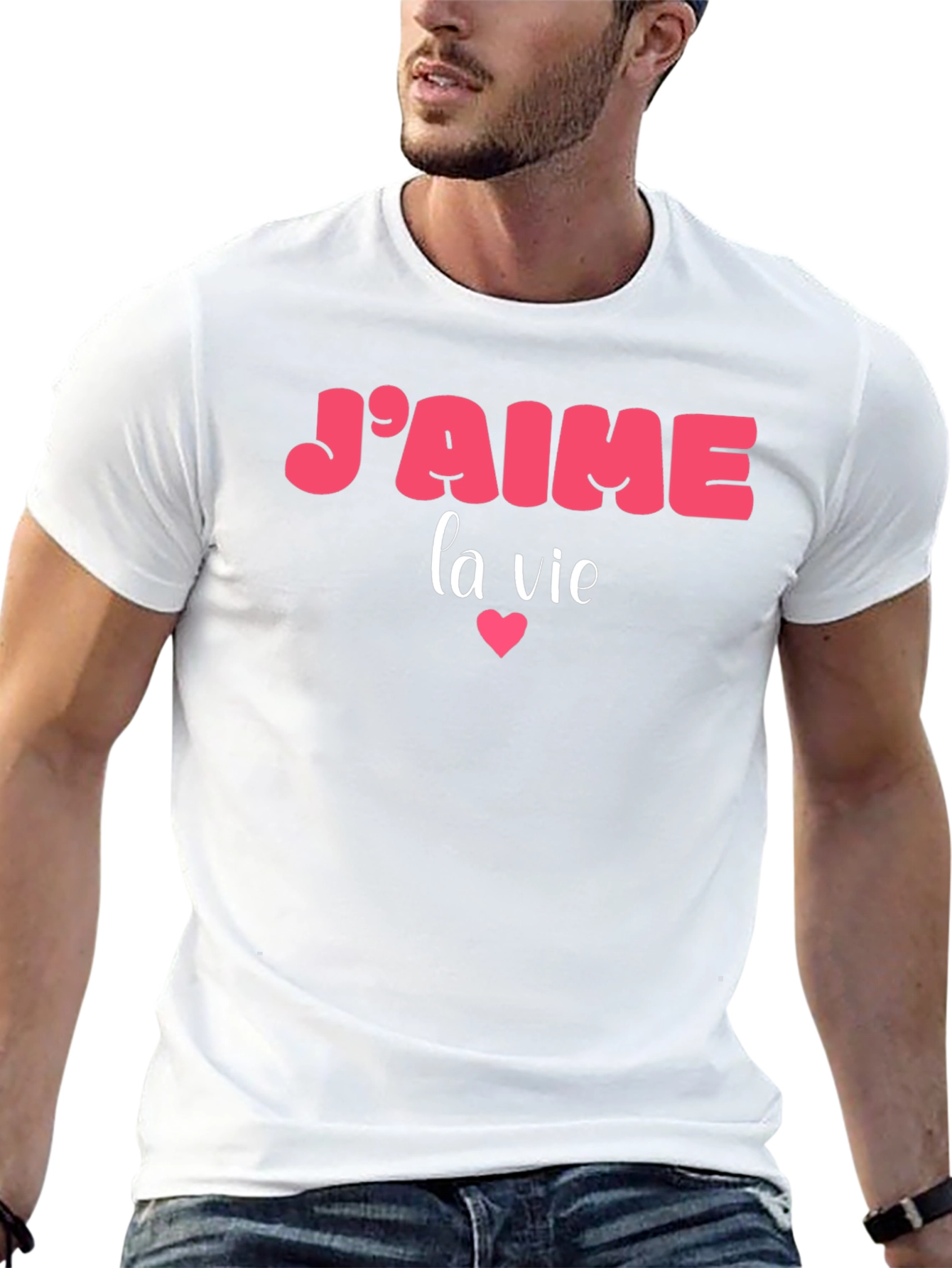 Jaime la vie Graphic T-Shirt - Black