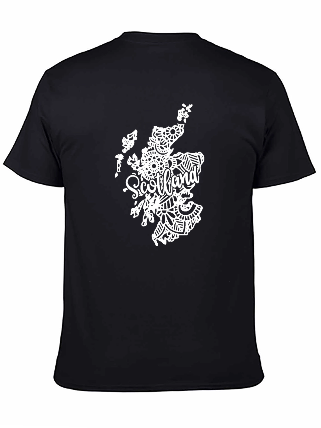 Scotland Map Art Black T-Shirt