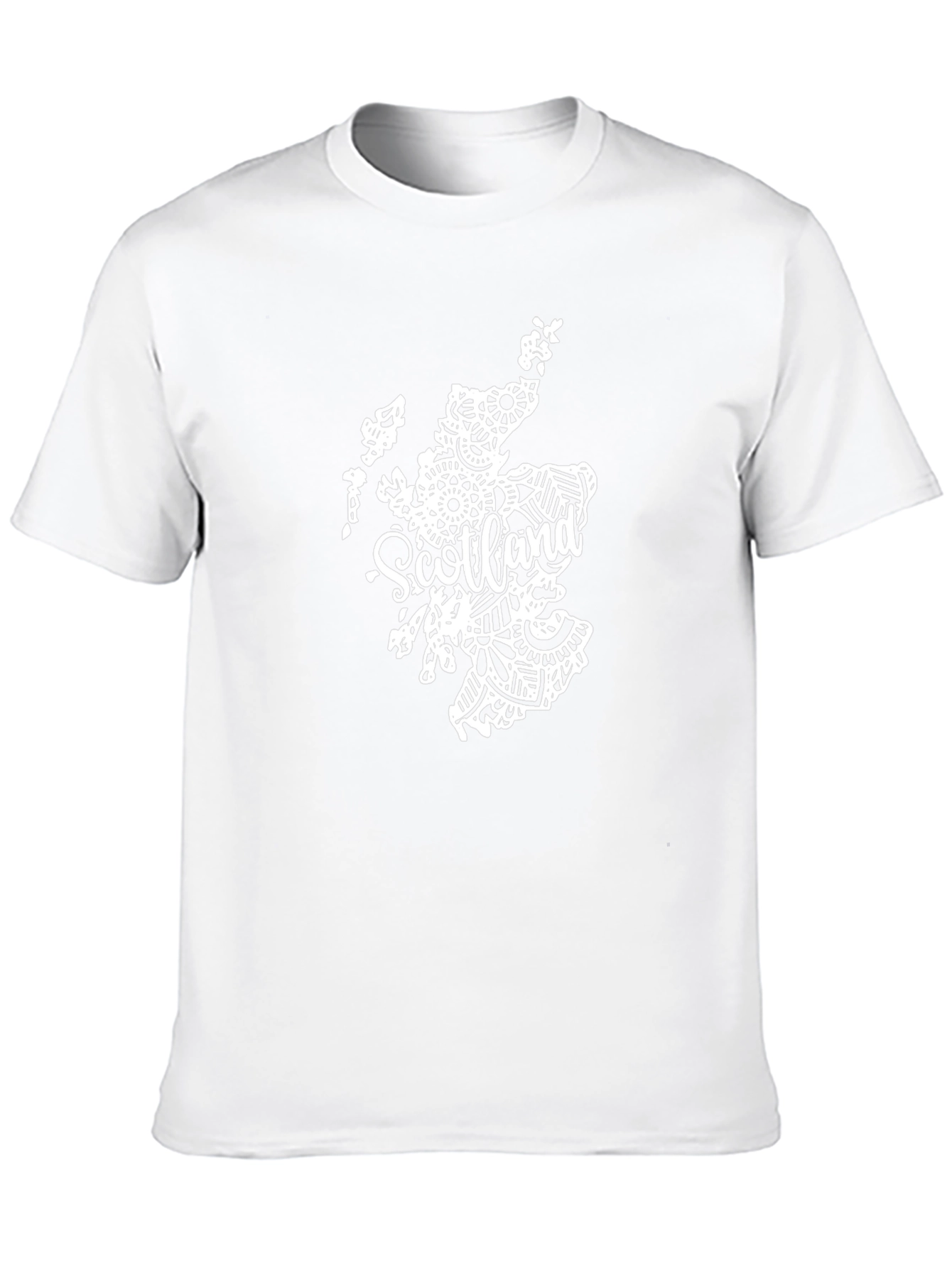 Scotland Map Art Black T-Shirt