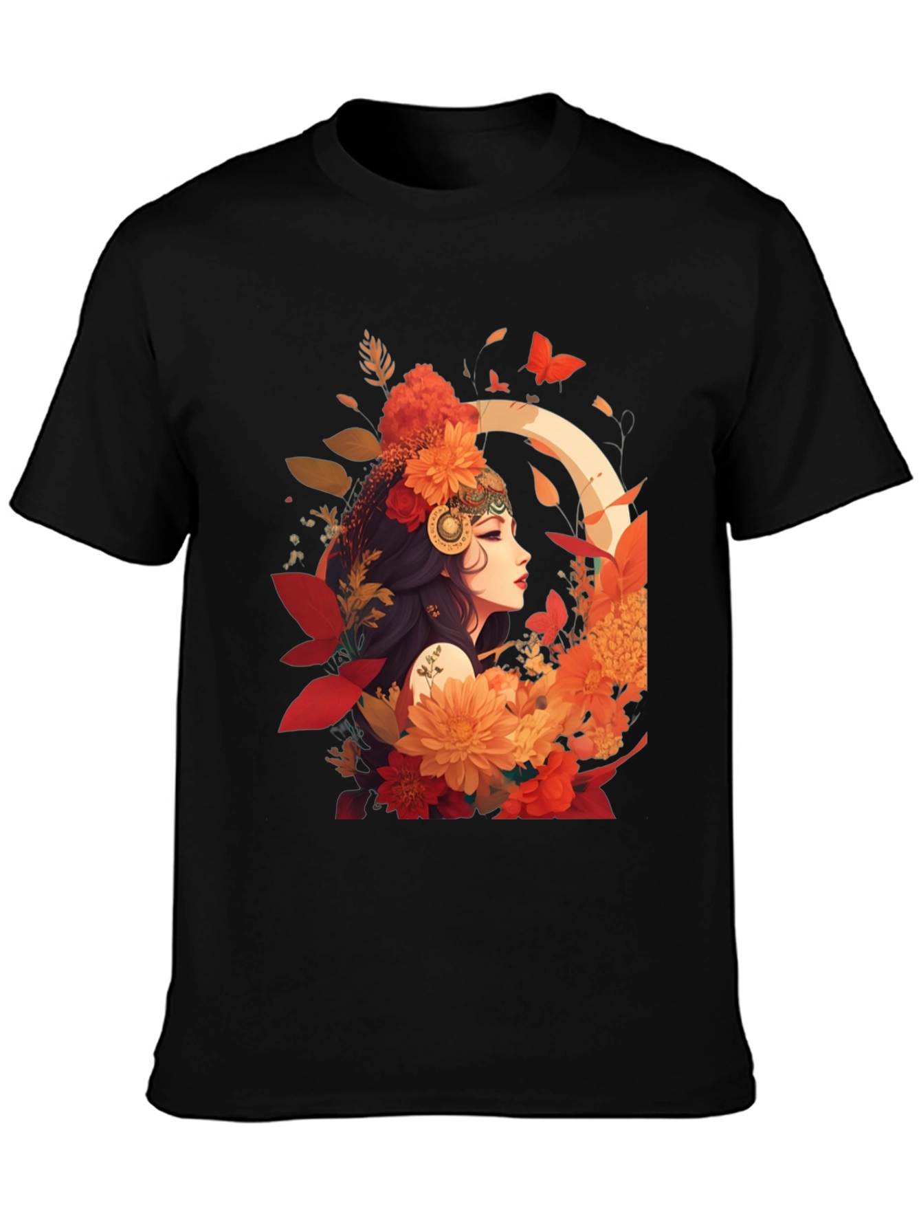 Floral Goddess Graphic Tee - Stylish & Unique