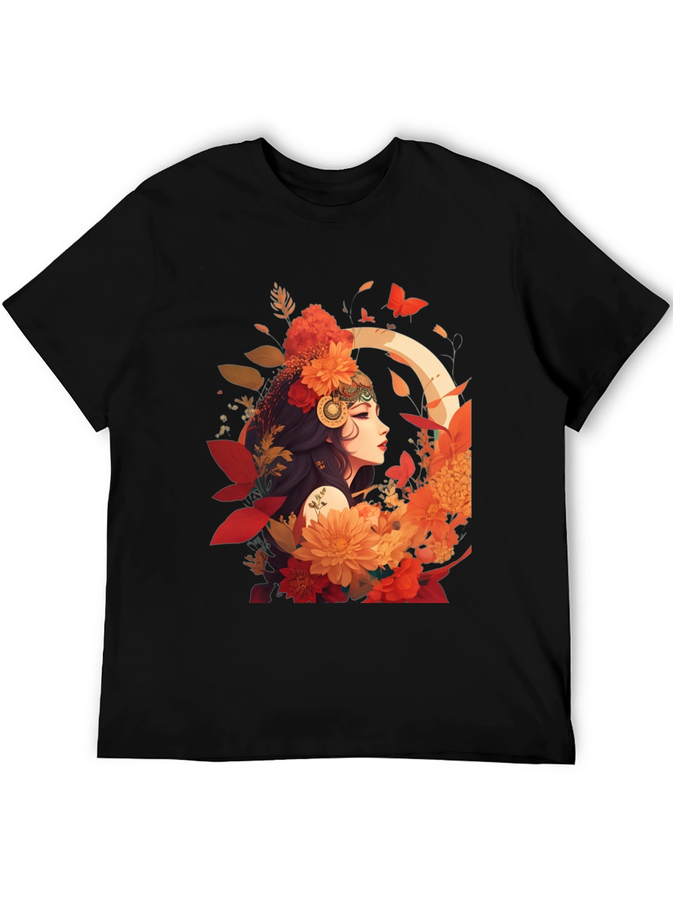 Floral Goddess Graphic Tee - Stylish & Unique