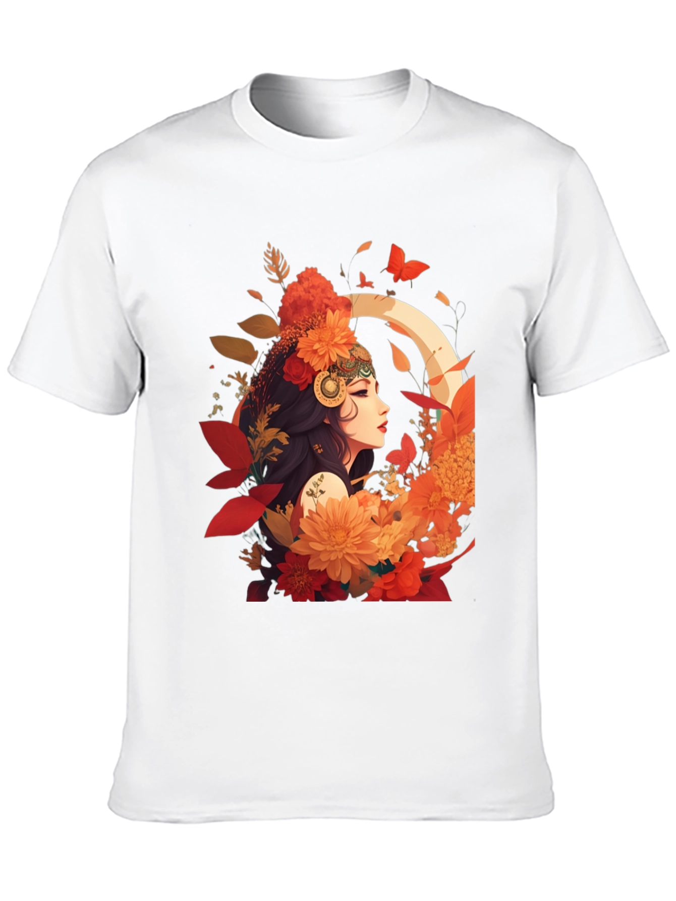 Floral Goddess Graphic Tee - Stylish & Unique