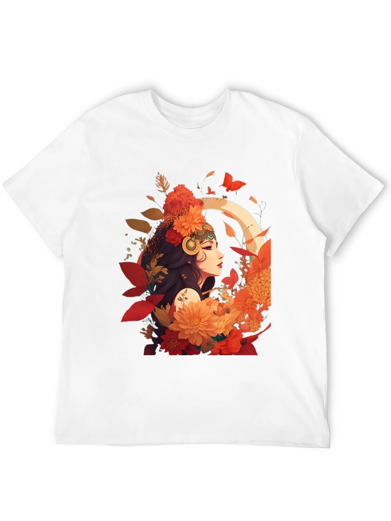 Floral Goddess Graphic Tee - Stylish & Unique