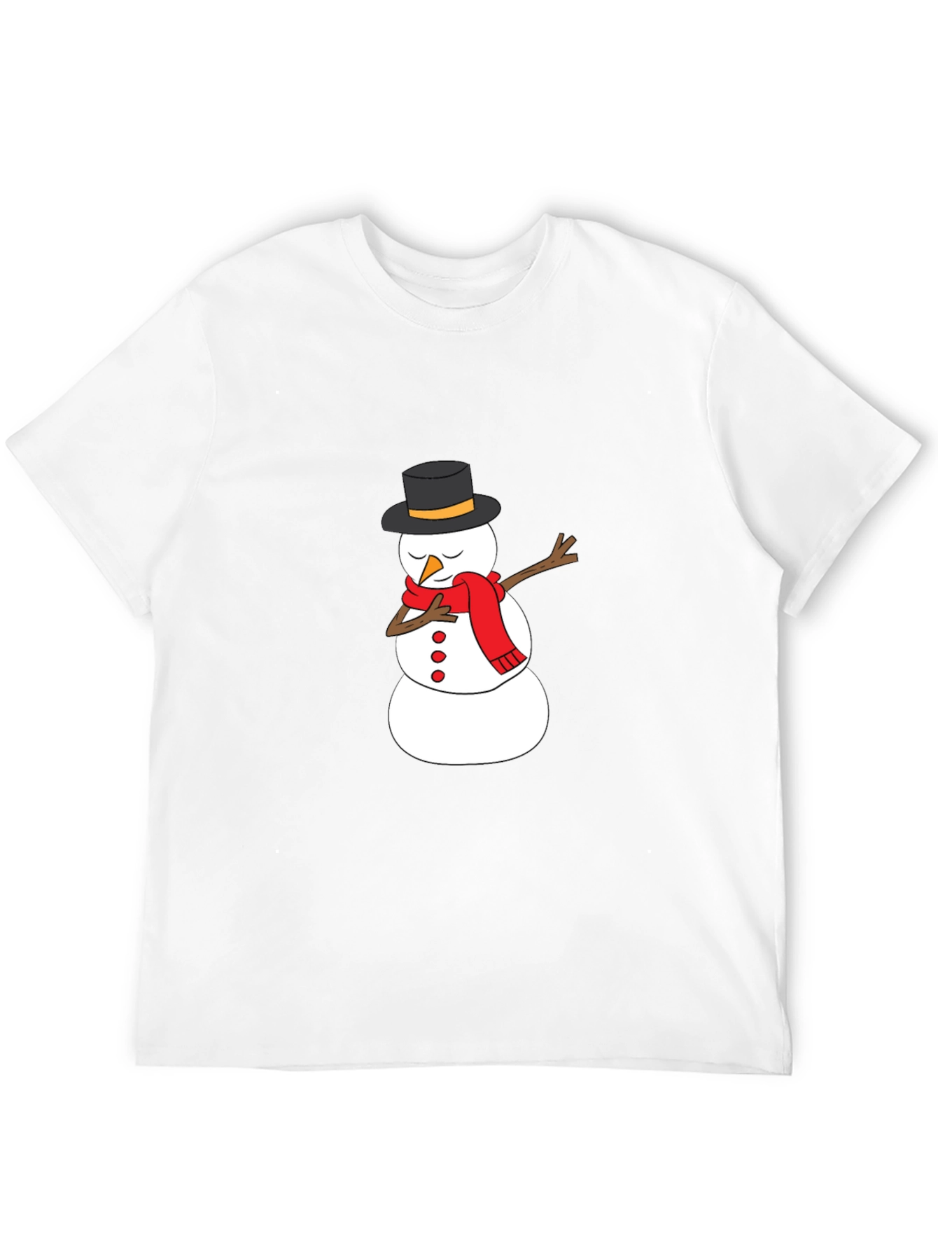 Snowman Dabbing Graphic Tee - Holiday Fun