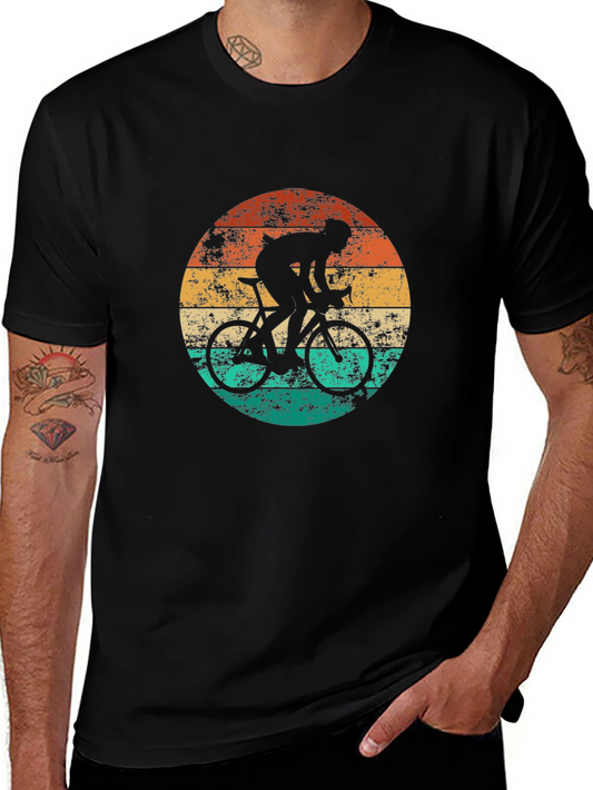 Retro Cyclist T-Shirt - Vintage Style Bike Rider Tee