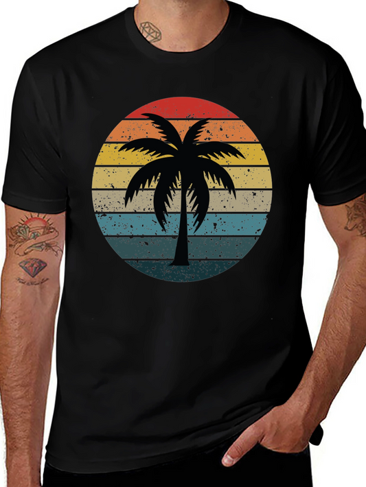Retro Palm Tree Sunset Graphic Tee