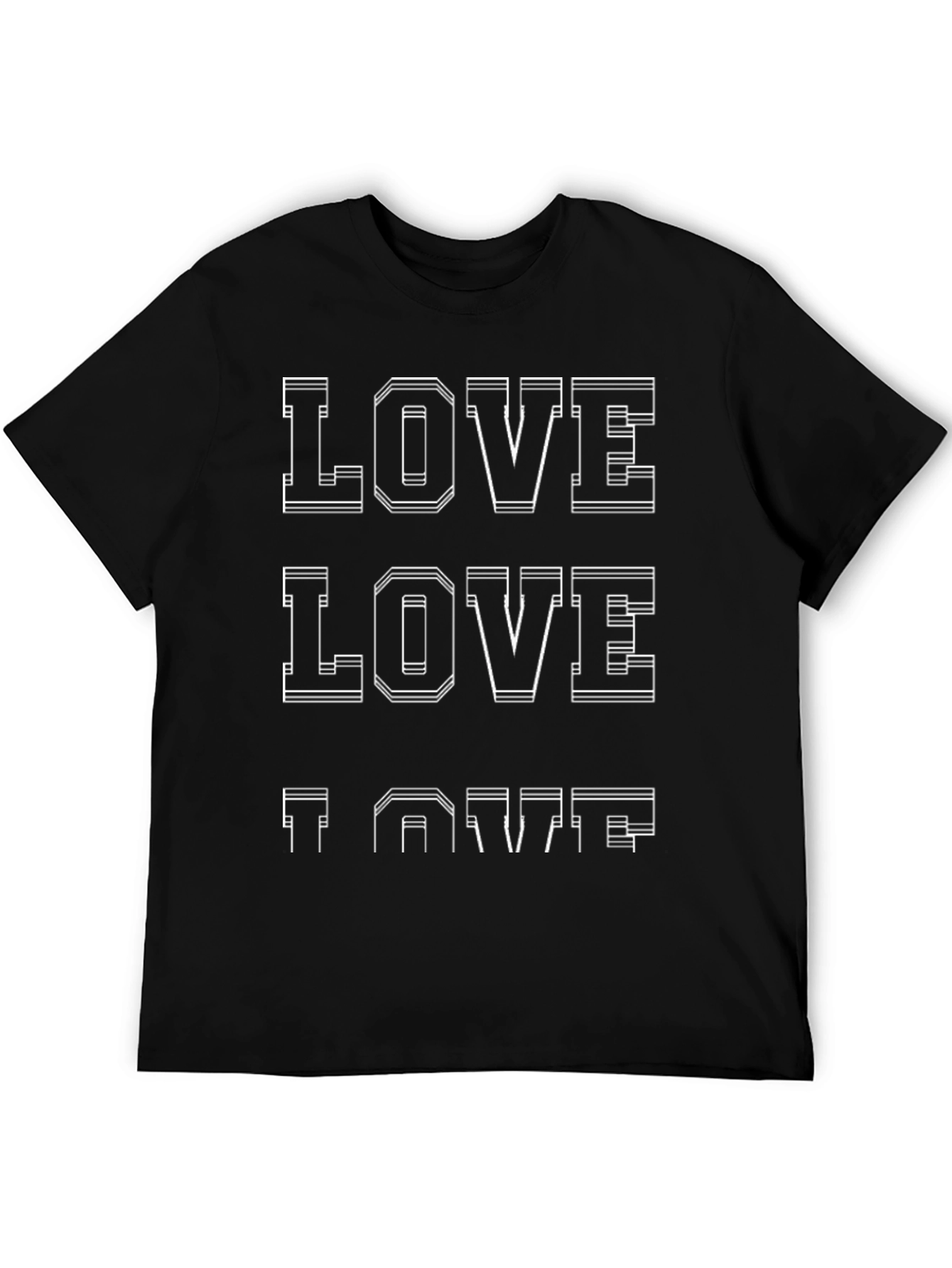 Love Graphic T-Shirt - Black Casual Tee