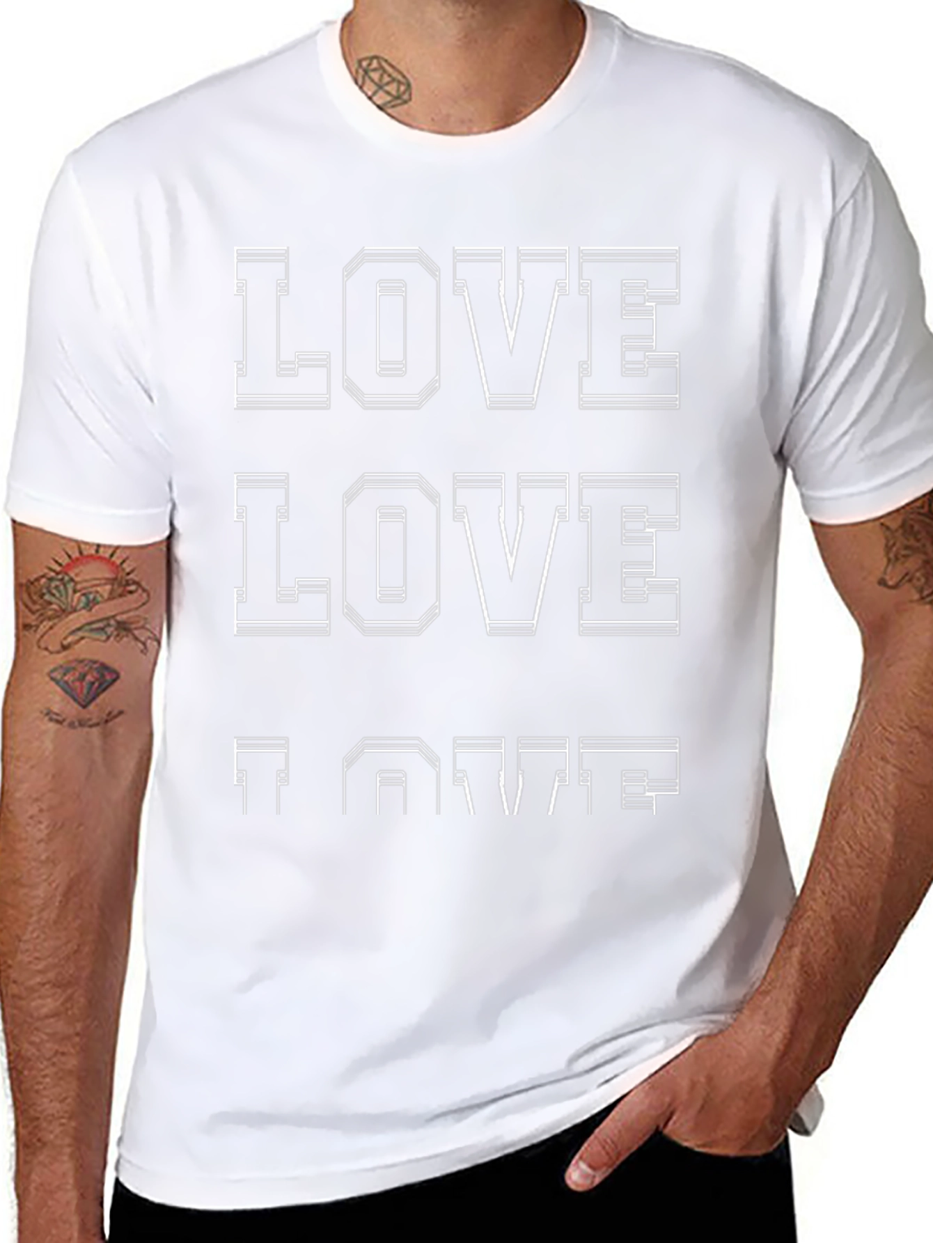 Love Graphic T-Shirt - Black Casual Tee