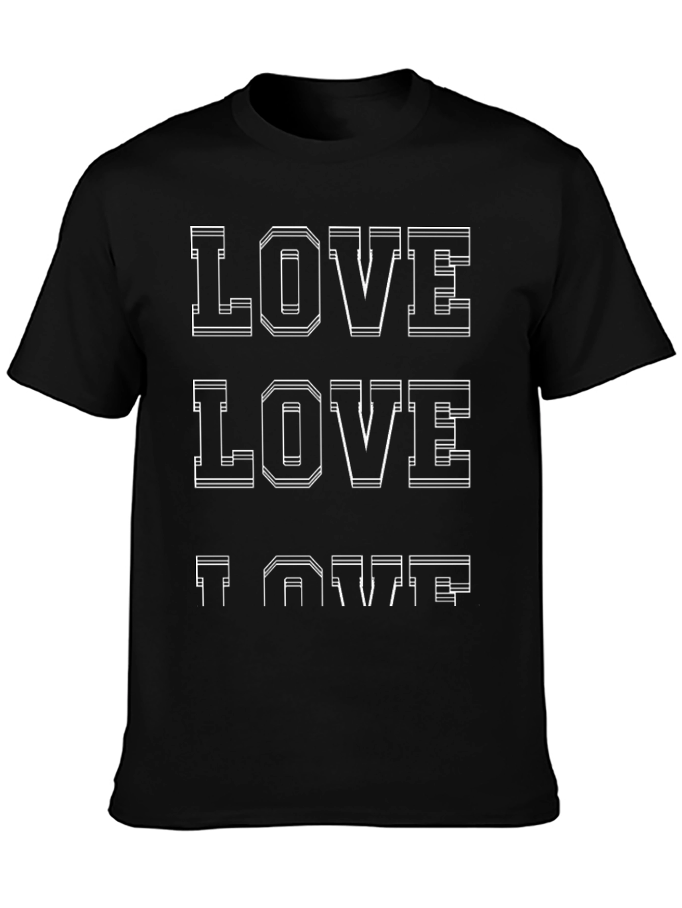 Love Graphic T-Shirt - Black Casual Tee
