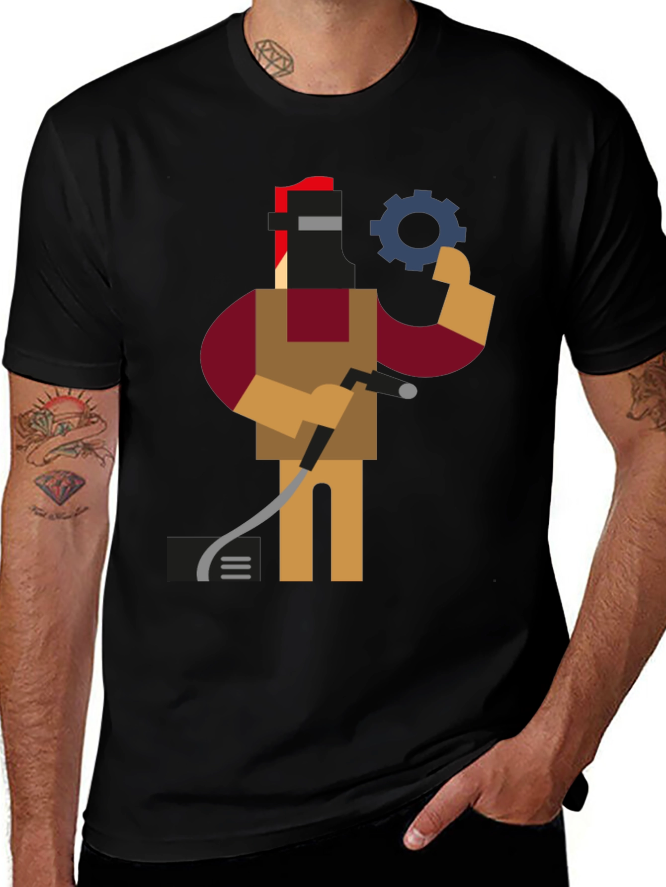 Welder Graphic Tee - Cool & Unique Design