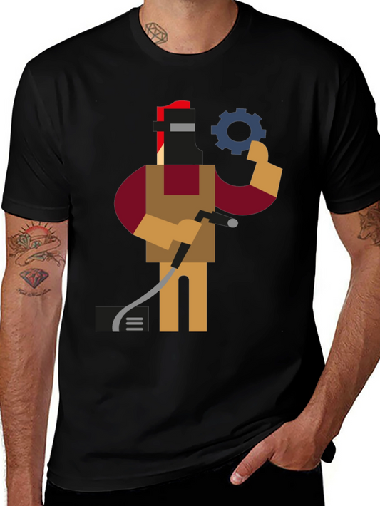 Welder Graphic Tee - Cool & Unique Design