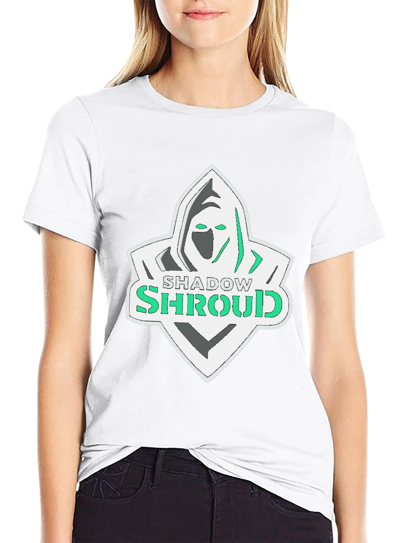 Shadow Shroud Graphic Tee - Black Cotton Blend