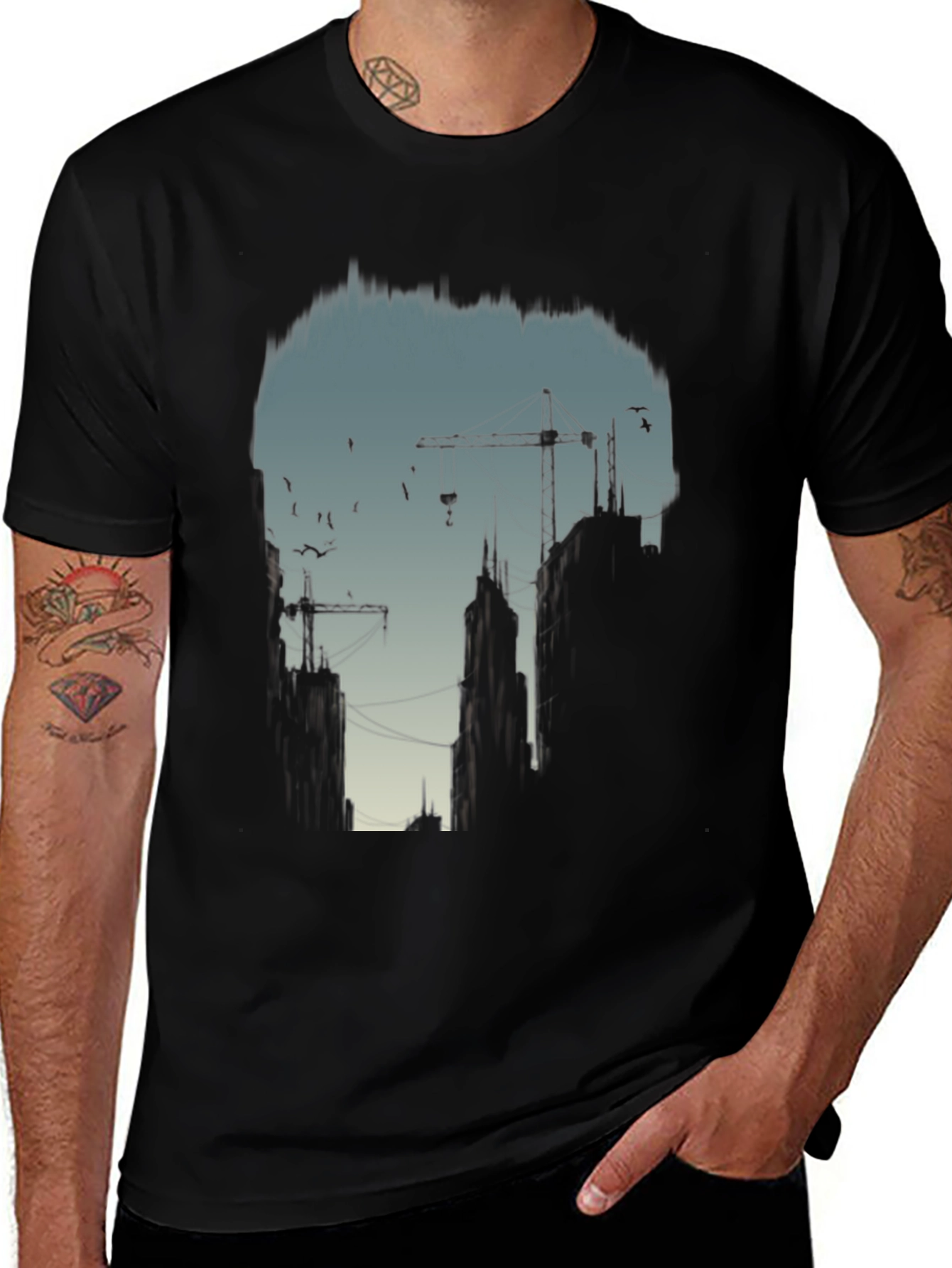 Urban Silhouette Black T-Shirt