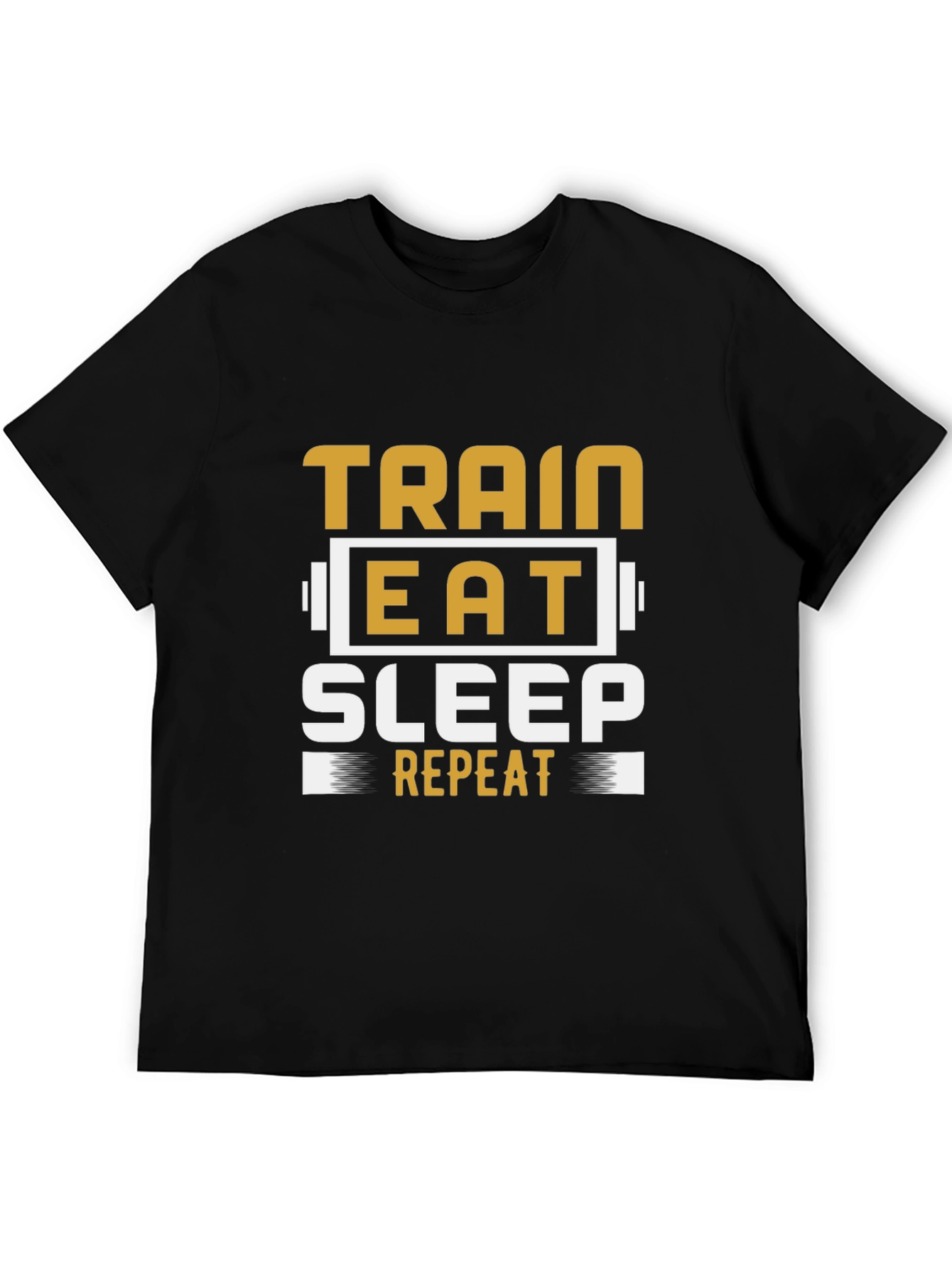Train Eat Sleep Repeat Black T-Shirt