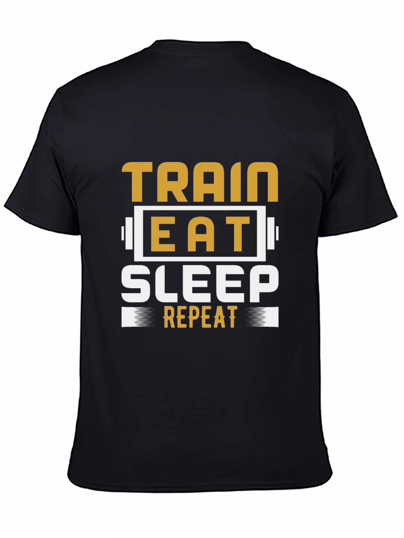 Train Eat Sleep Repeat Black T-Shirt