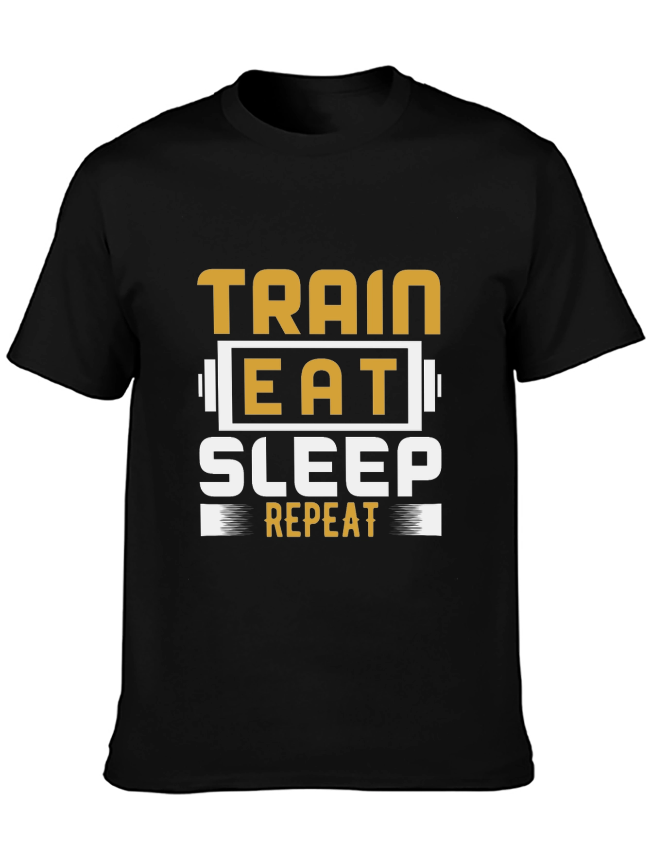 Train Eat Sleep Repeat Black T-Shirt