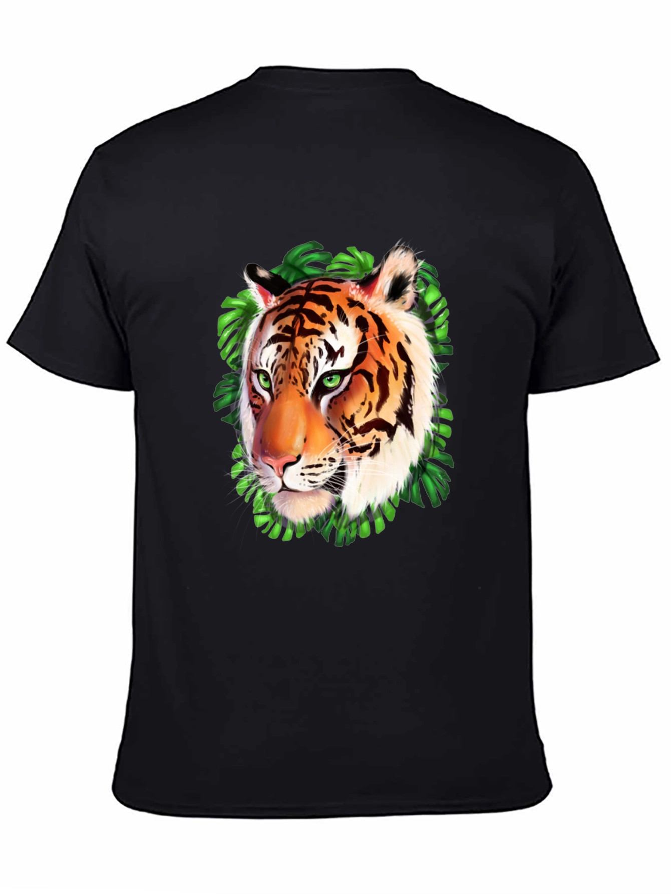 Tiger Graphic Print Black T-Shirt