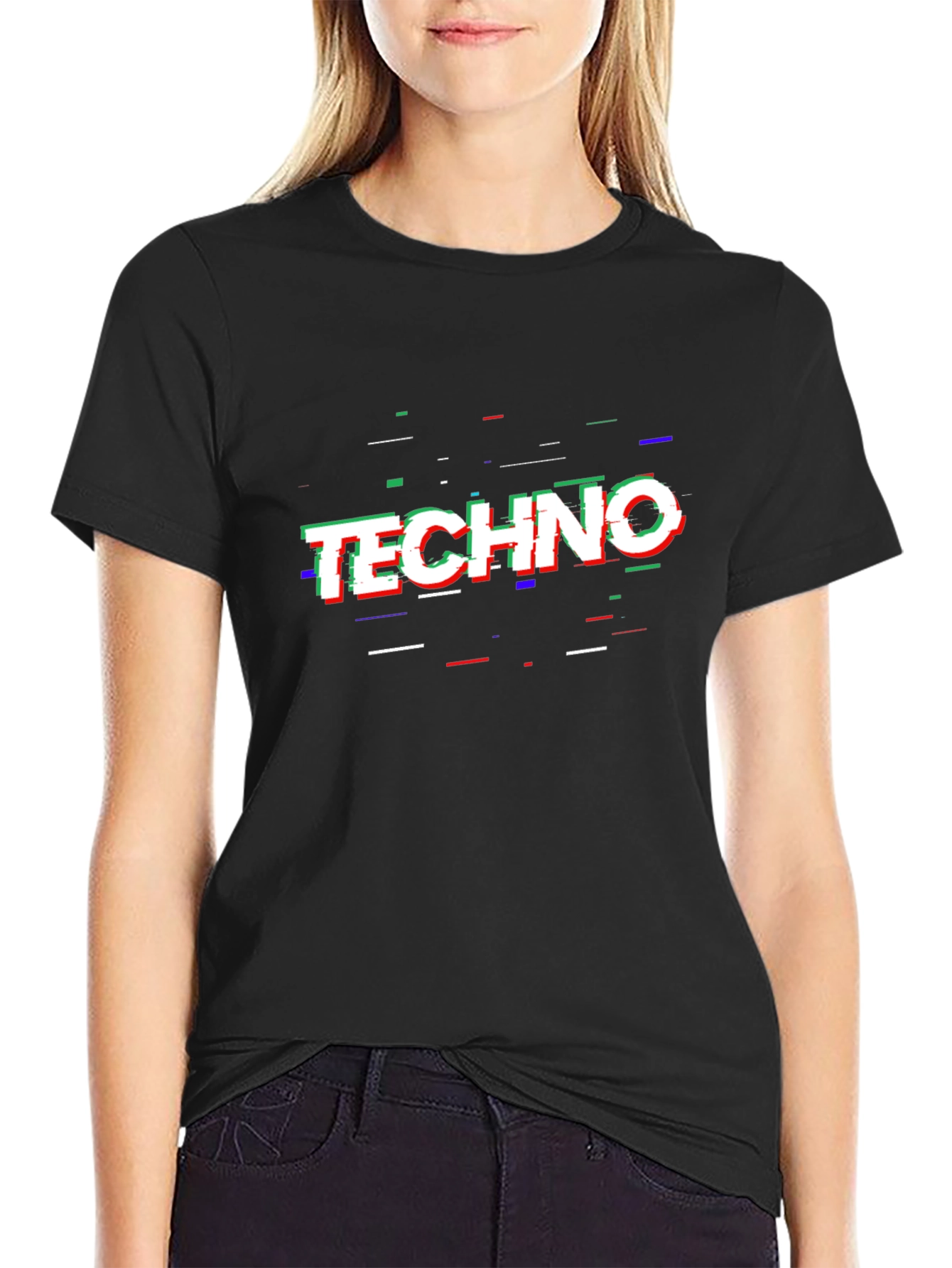 Techno Glitch T-Shirt - Bold Graphic Tee