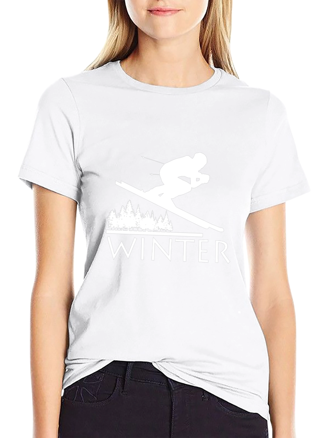 Winter Skiing T-Shirt - Unisex Cotton Tee